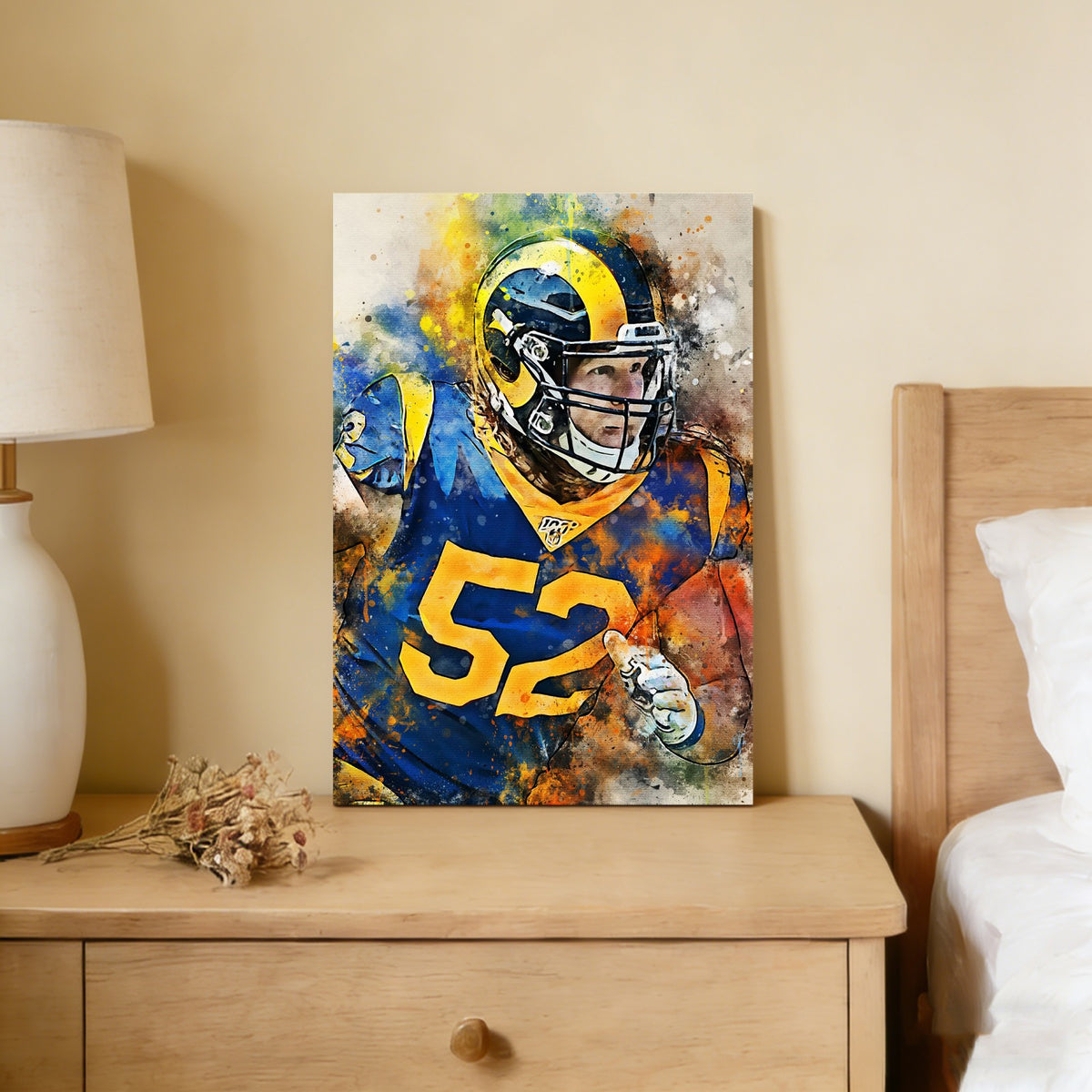 Clay Matthews Celebrity Sports Art Poster School Dining Room Decoration 1 Canvas Wall Art Poster Decor Gift