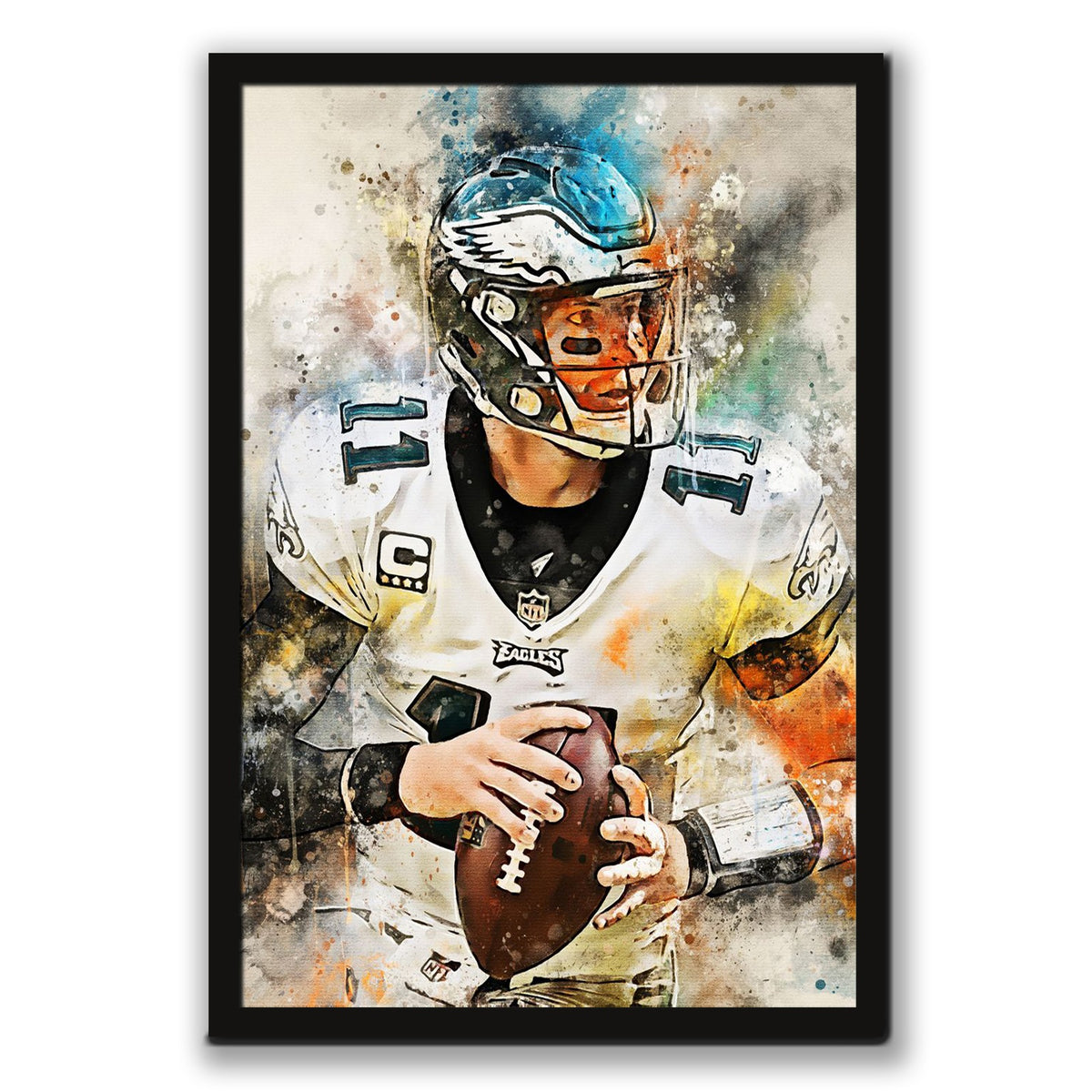 Carson Wentz Celebrity Sports Art Poster School Dining Room Decoration 7 Canvas Wall Art Poster Decor Gift