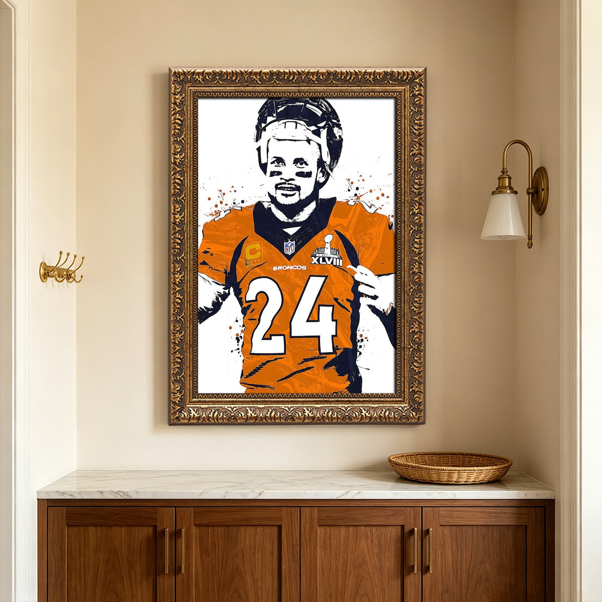 Champ Bailey Art Poster 1 Canvas Wall Art Poster Decor Gift
