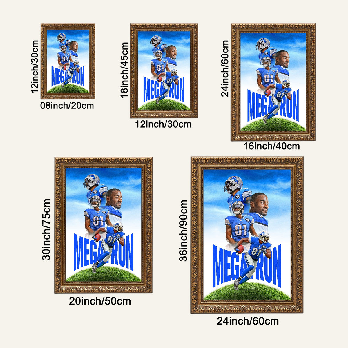 Calvin Johnson Celebrity Sports Art Poster School Dining Room Decoration 6 Canvas Wall Art Poster Decor Gift