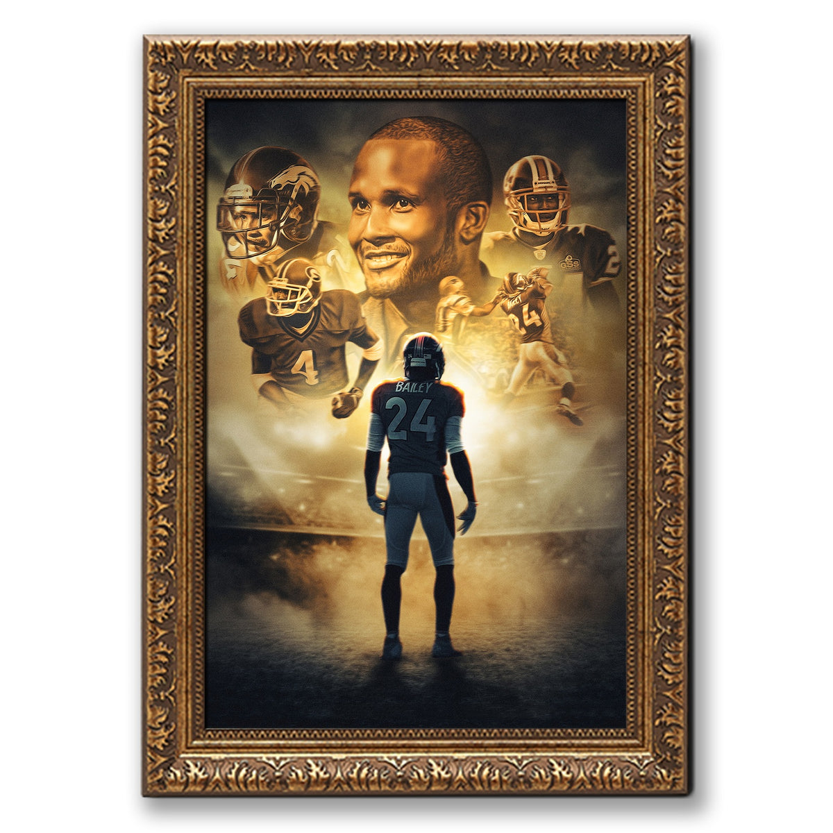 Champ Bailey Art Sports Decorative Poster School Dormitory 7 Canvas Wall Art Poster Decor Gift