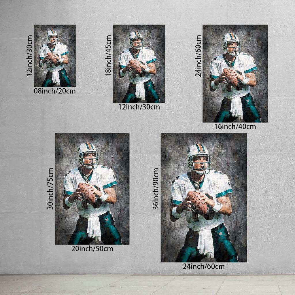 Dan Marino Celebrity Sports Art Poster School Dining Room Decoration 0 Canvas Wall Art Poster Decor Gift