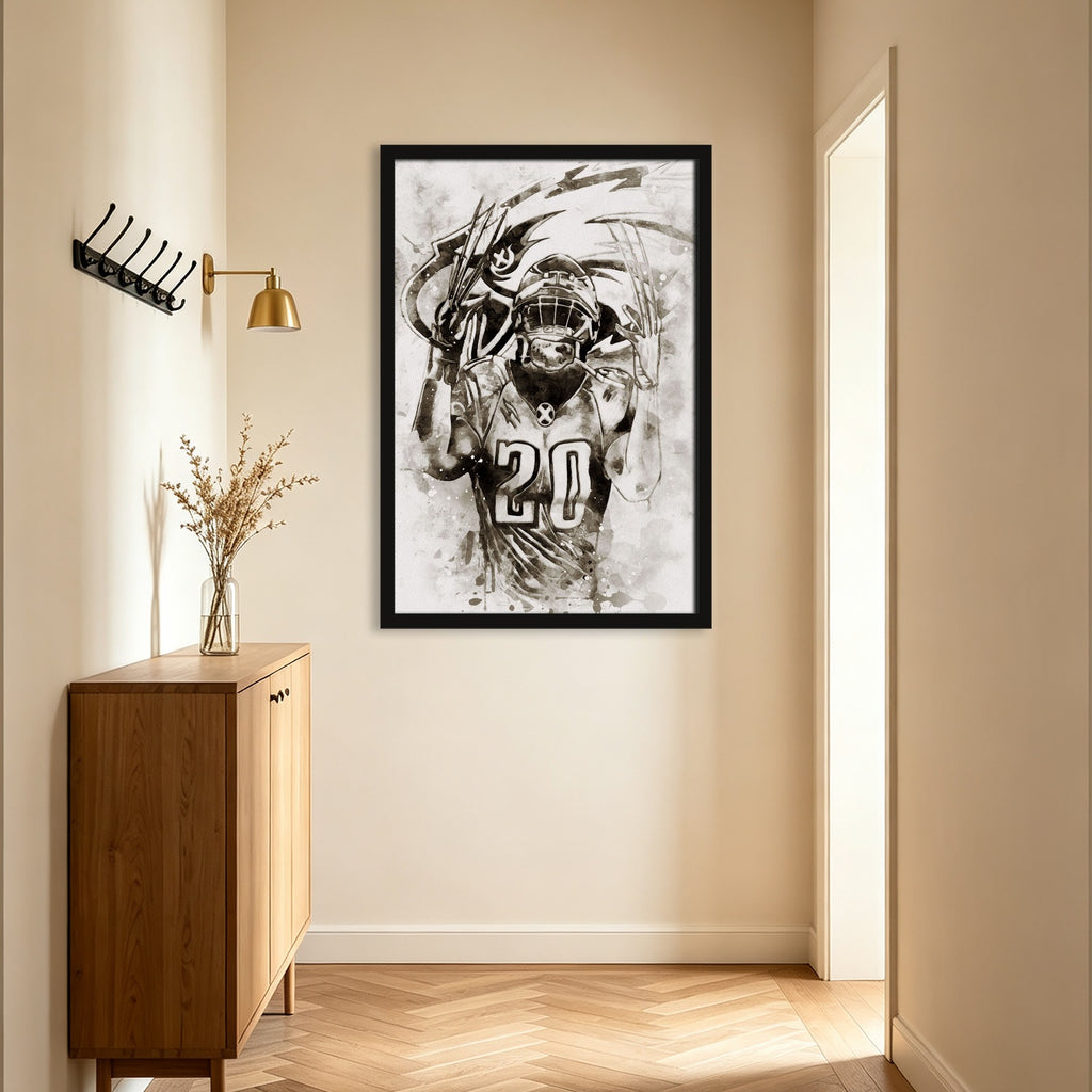 Brian Dawkins Art Poster 5 Canvas Wall Art Poster Decor Gift