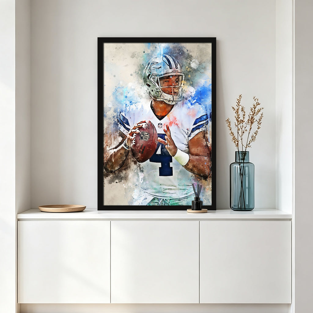 Dak Prescott Celebrity Sports Art Poster School Dining Room Decoration 5 Canvas Wall Art Poster Decor Gift