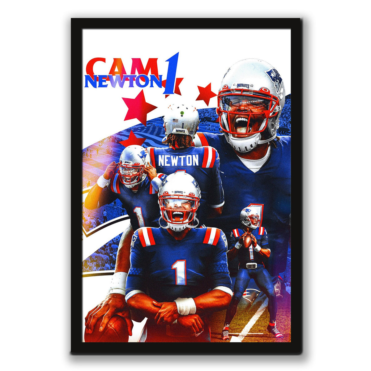 Cam Newton Sports Celebrity Art Deco Poster 1 Canvas Wall Art Poster Decor Gift