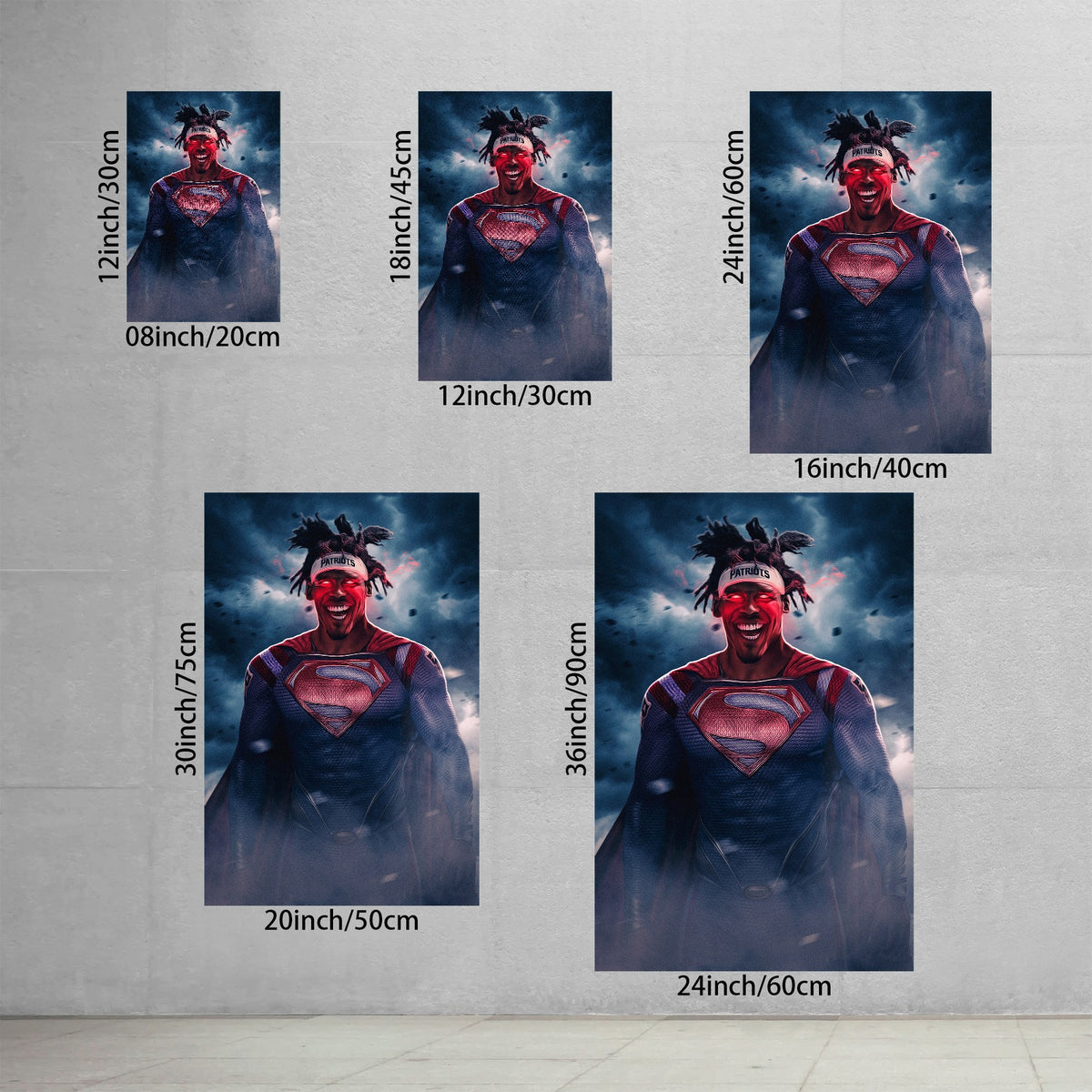 Cam Newton Art Sports Decorative Poster School Dormitory 4 Canvas Wall Art Poster Decor Gift