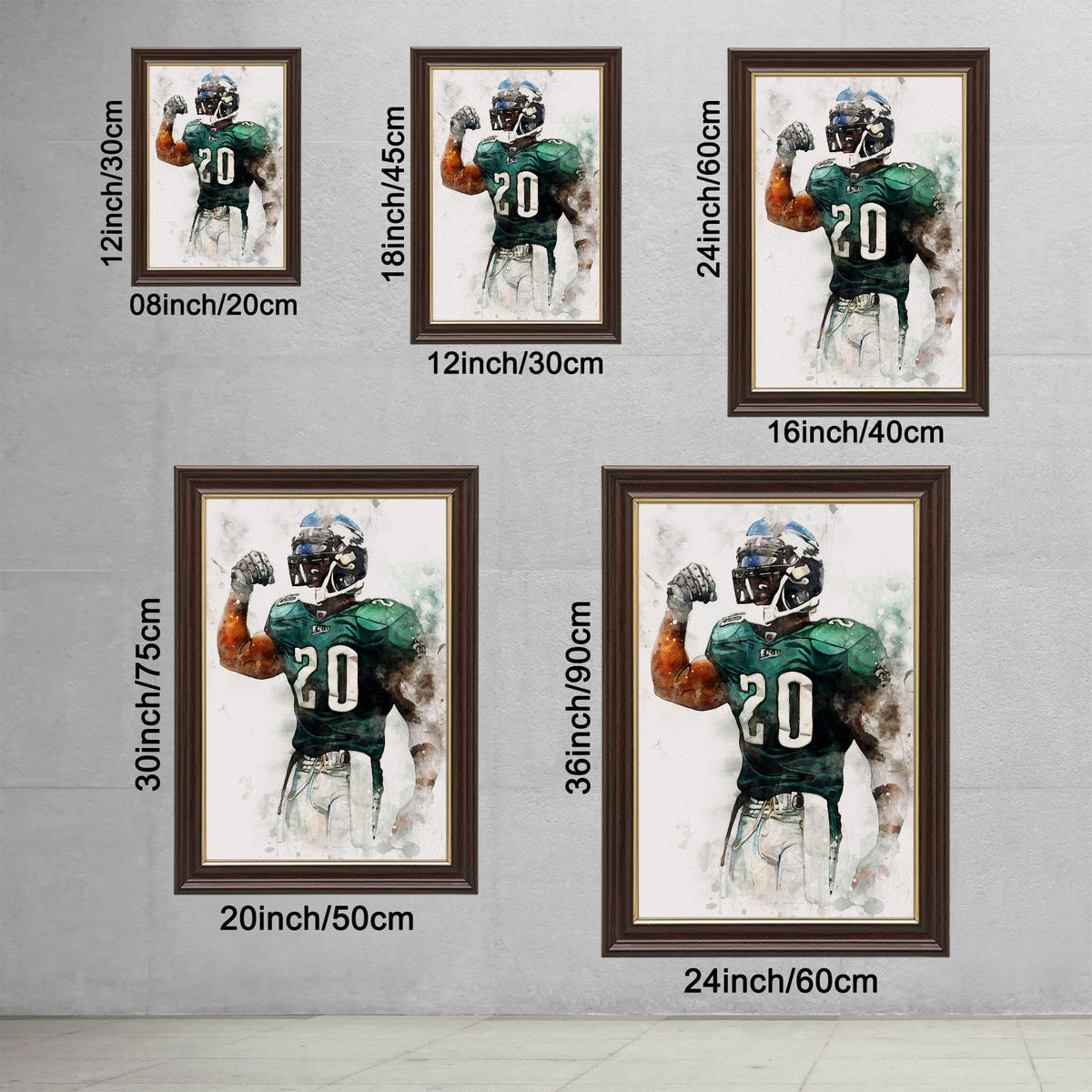 Brian Dawkins Art Poster 3 Canvas Wall Art Poster Decor Gift