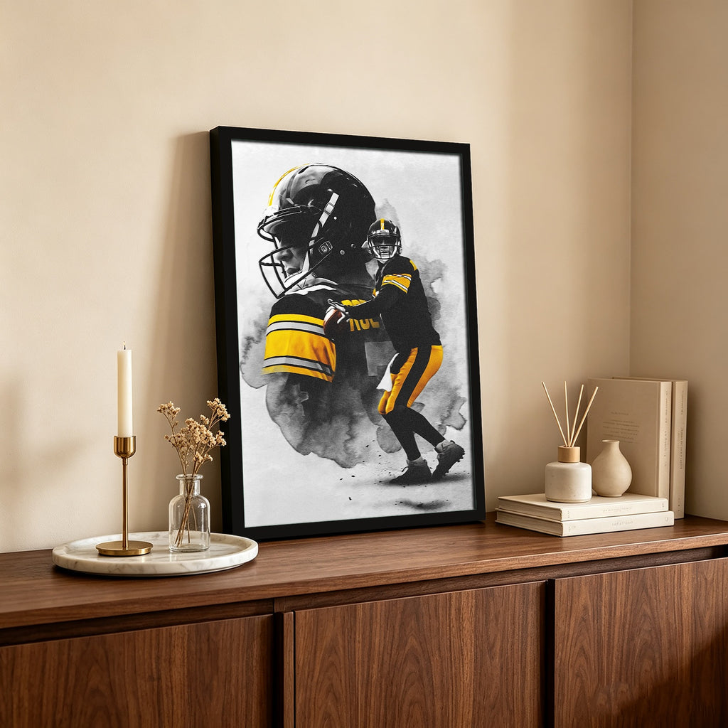 Ben Roethlisberger Art Sports Decorative Poster School Dormitory 4 Canvas Wall Art Poster Decor Gift