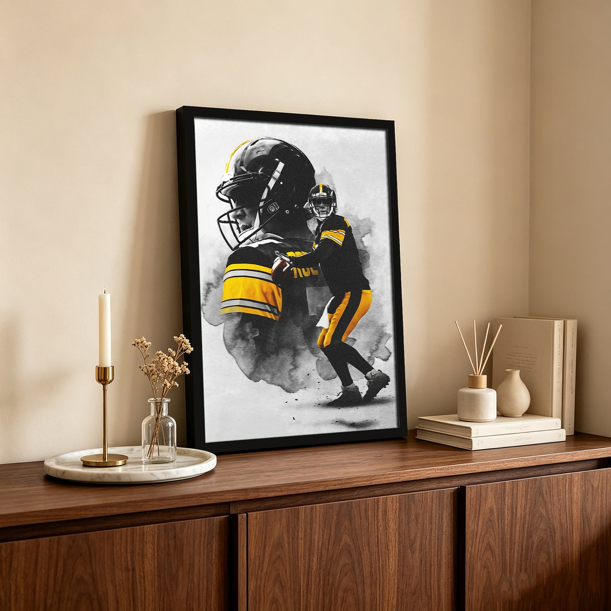 Ben Roethlisberger Art Sports Decorative Poster School Dormitory 4 Canvas Wall Art Poster Decor Gift