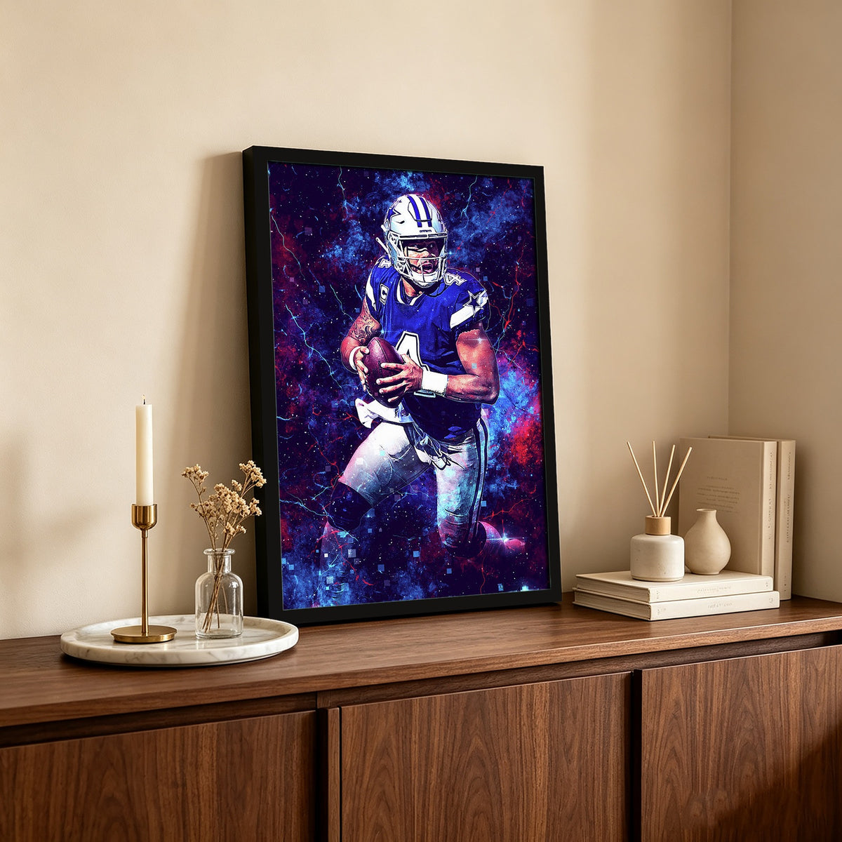 Dak Prescott Sports Celebrity Art Deco Poster 3 Canvas Wall Art Poster Decor Gift
