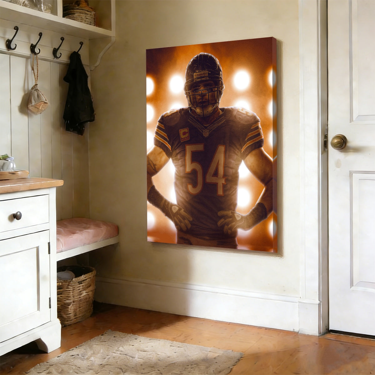 Brian Urlacher Art Sports Decorative Poster School Dormitory 5 Canvas Wall Art Poster Decor Gift