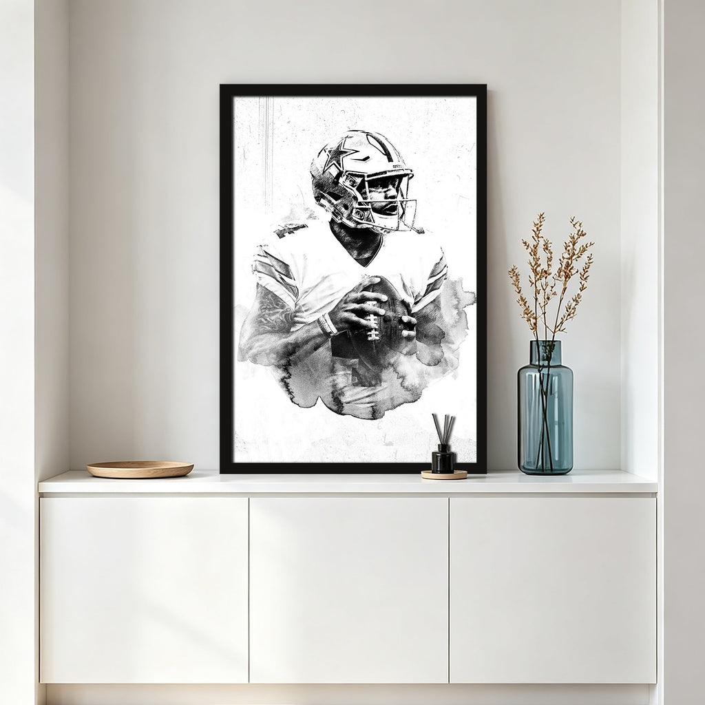 Dak Prescott Celebrity Sports Art Poster School Dining Room Decoration 9 Canvas Wall Art Poster Decor Gift