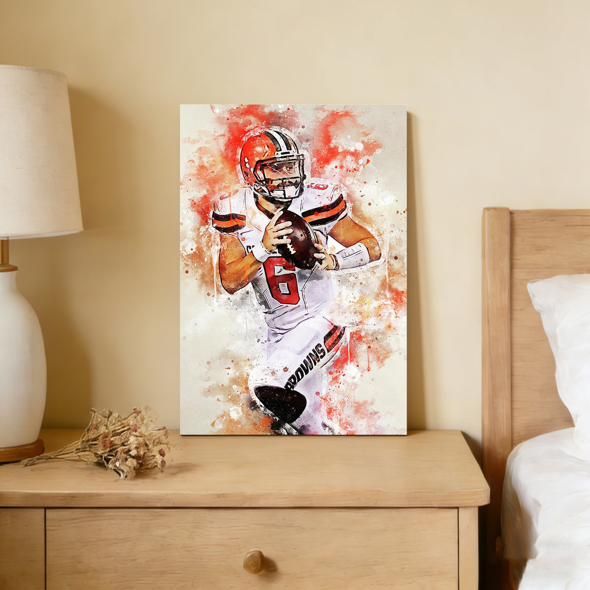 Baker Mayfield Sports Celebrity Art Deco Poster 5 Canvas Wall Art Poster Decor Gift