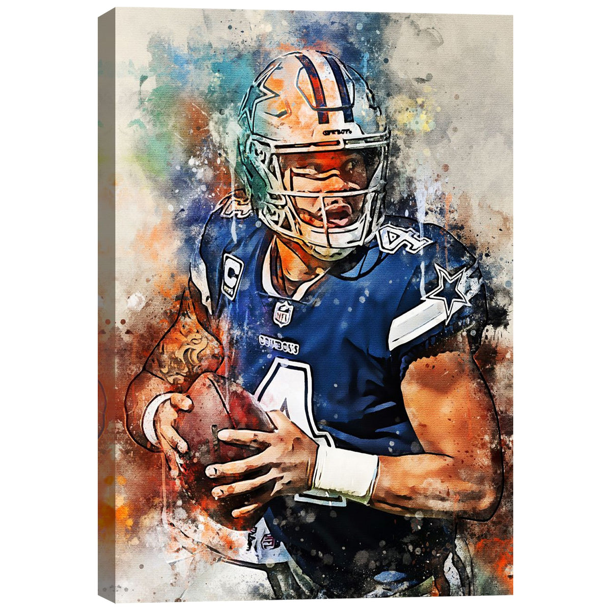 Dak Prescott Celebrity Sports Art Poster School Dining Room Decoration 2 Canvas Wall Art Poster Decor Gift