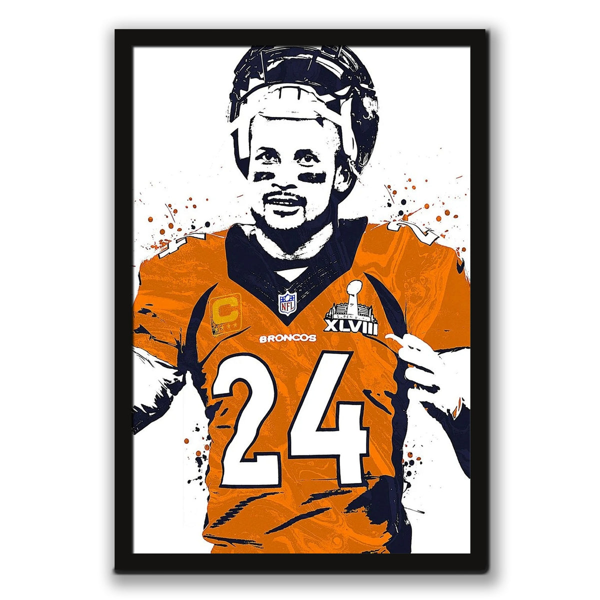 Champ Bailey Art Poster 1 Canvas Wall Art Poster Decor Gift