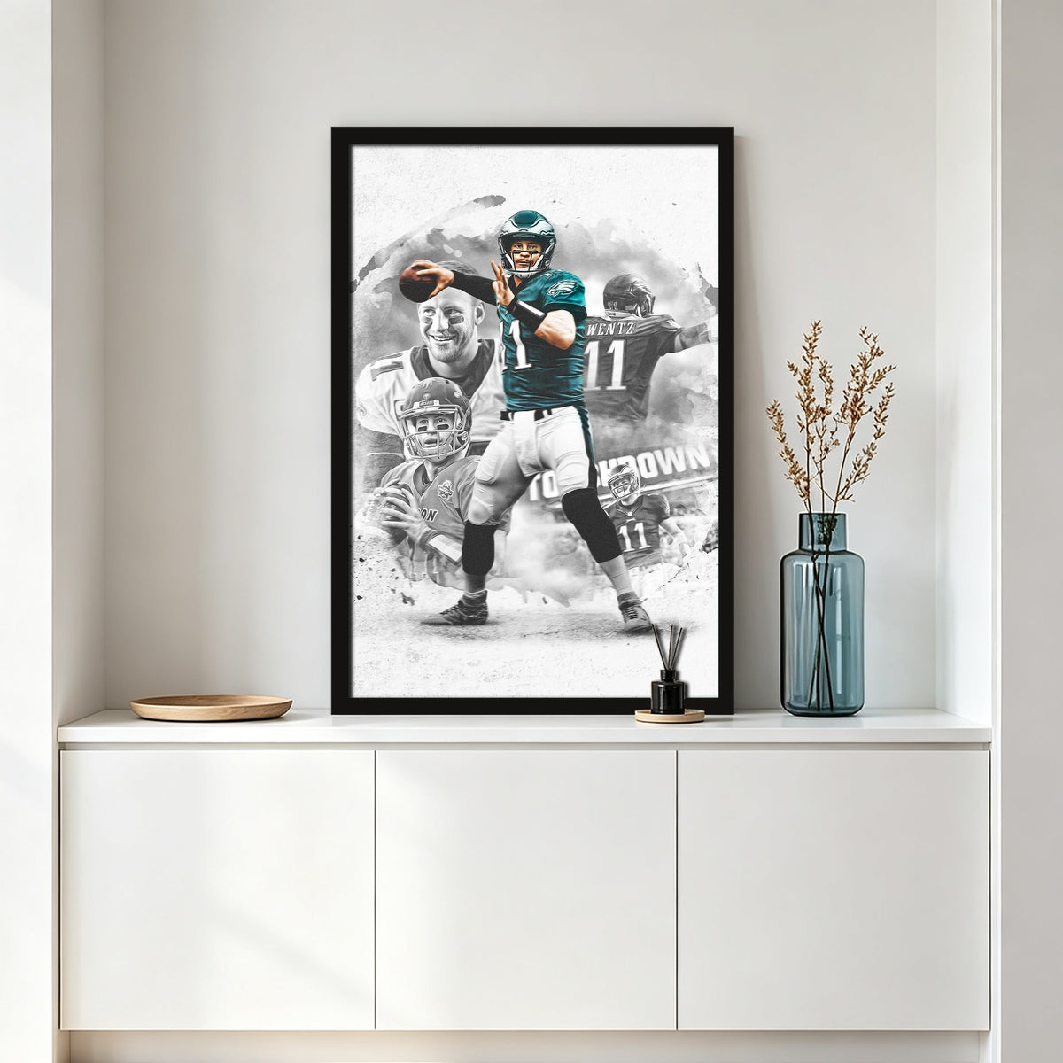 Carson Wentz Art Sports Decorative Poster School Dormitory 1 Canvas Wall Art Poster Decor Gift