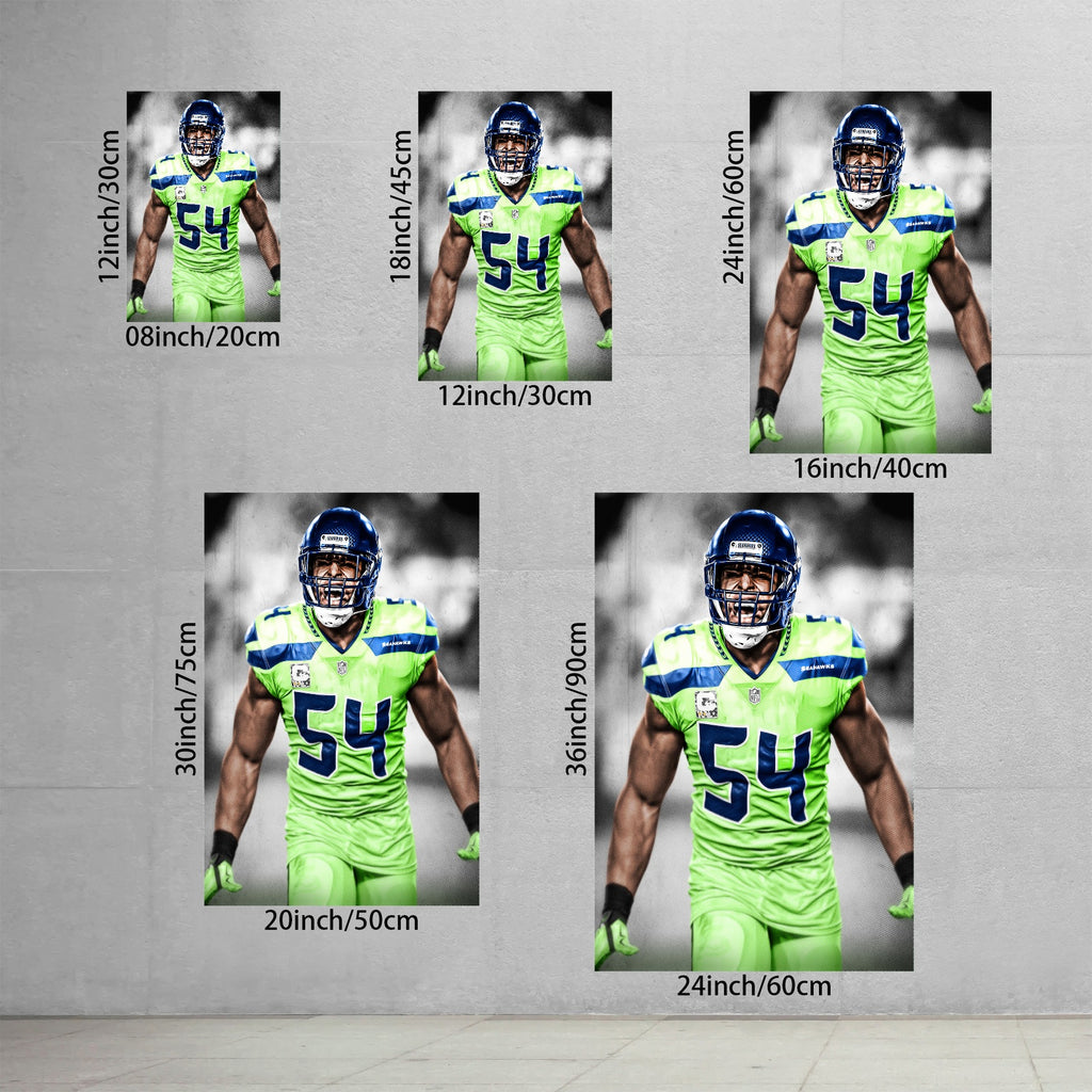 Bobby Wagner Art Sports Decorative Poster School Dormitory 7 Canvas Wall Art Poster Decor Gift