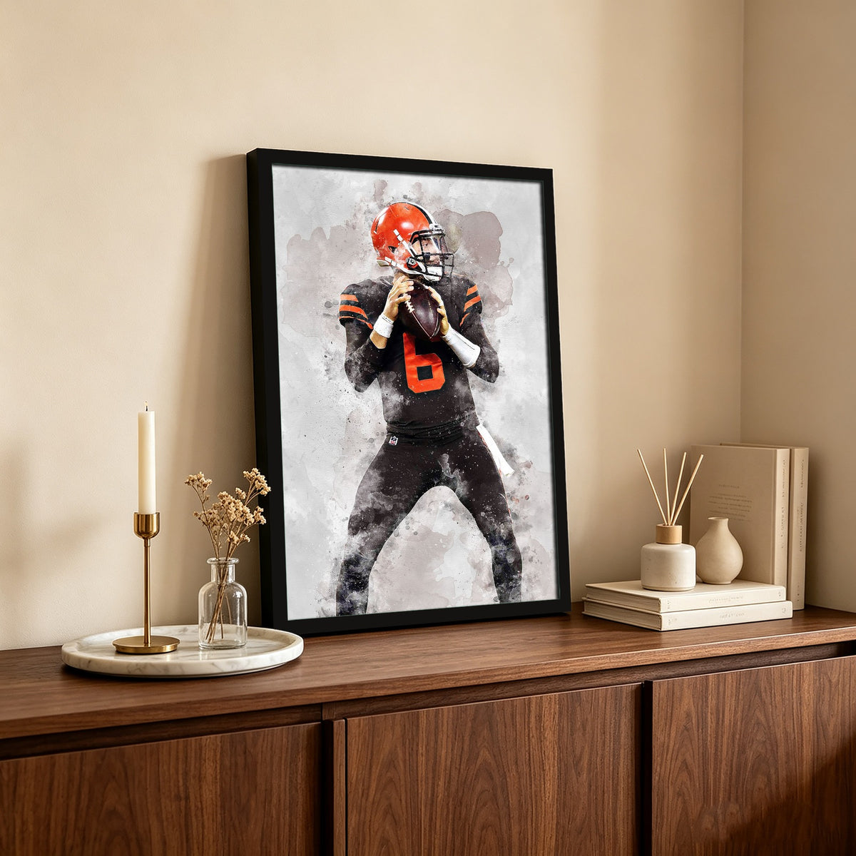 Baker Mayfield Celebrity Sports Art Poster School Dining Room Decoration 6 Canvas Wall Art Poster Decor Gift