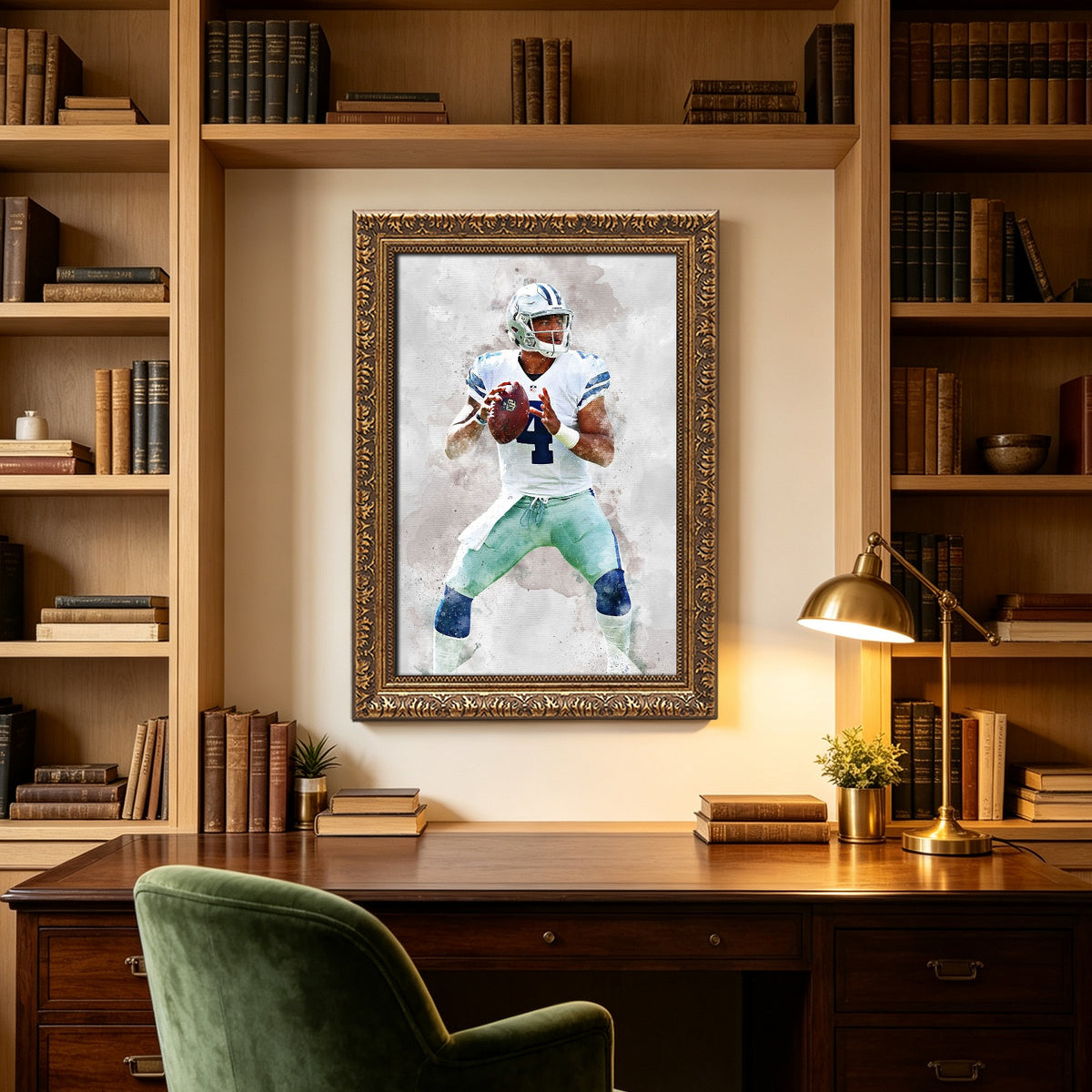 Dak Prescott Celebrity Sports Art Poster School Dining Room Decoration 4 Canvas Wall Art Poster Decor Gift