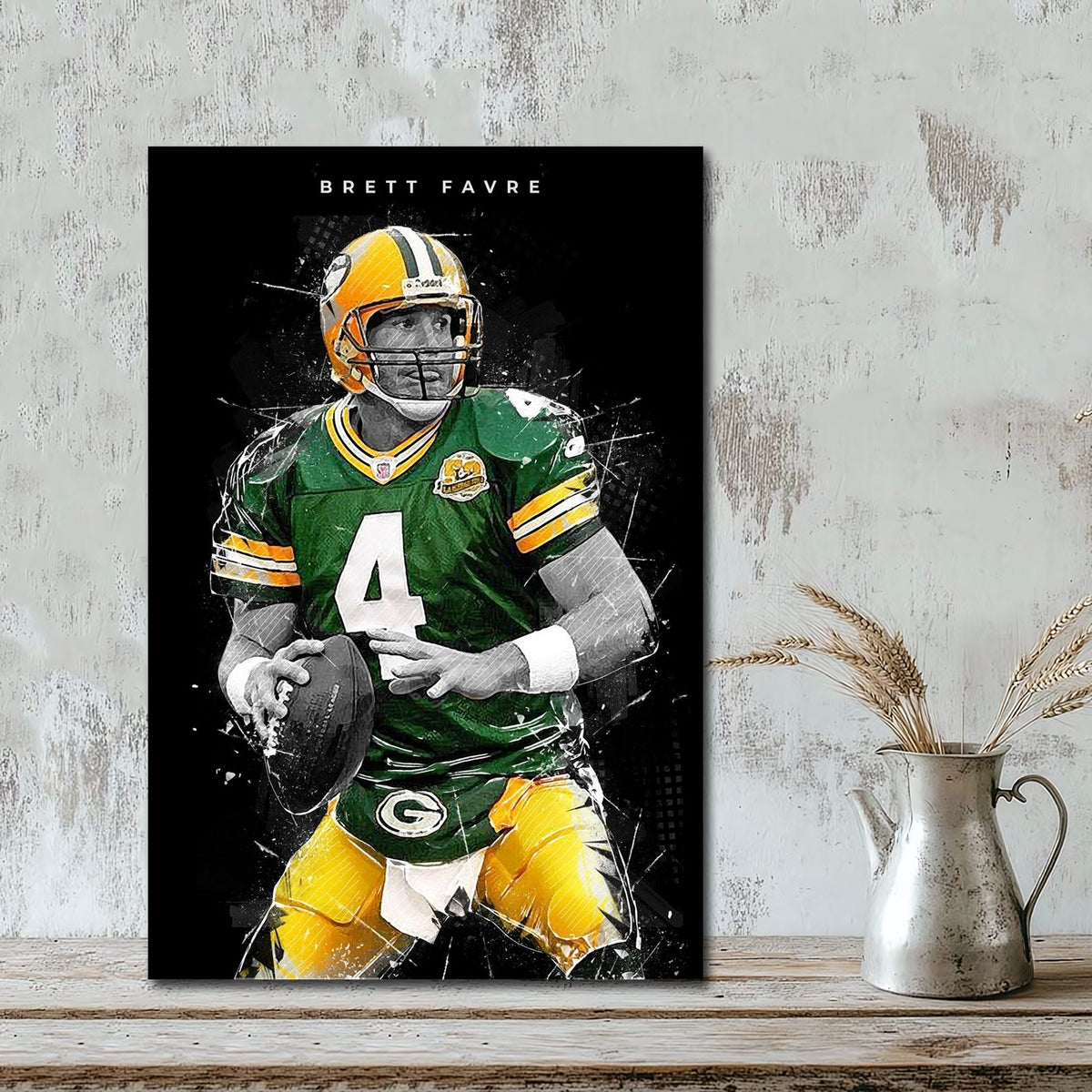 Brett Favre Art Poster 1 Canvas Wall Art Poster Decor Gift