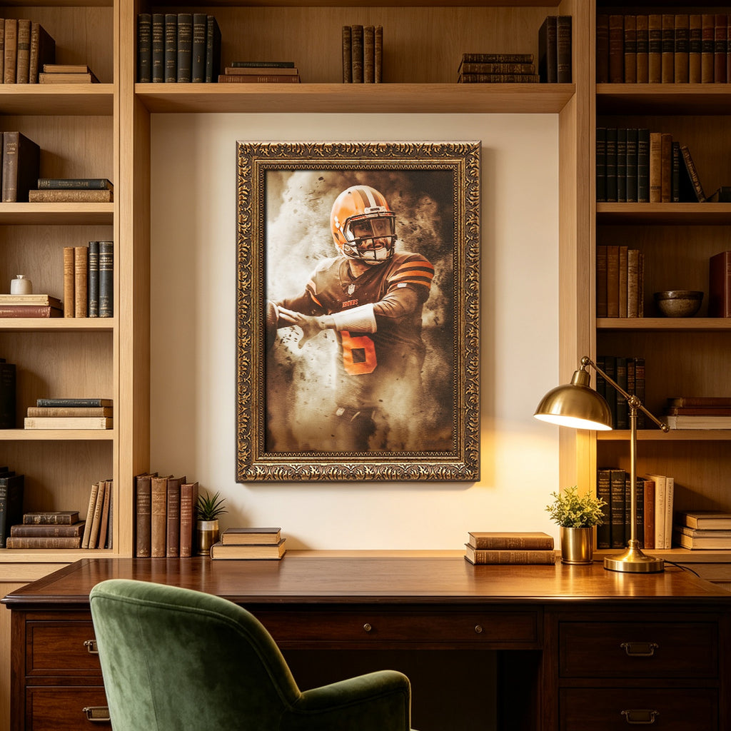 Baker Mayfield Art Sports Decorative Poster School Dormitory 3 Canvas Wall Art Poster Decor Gift