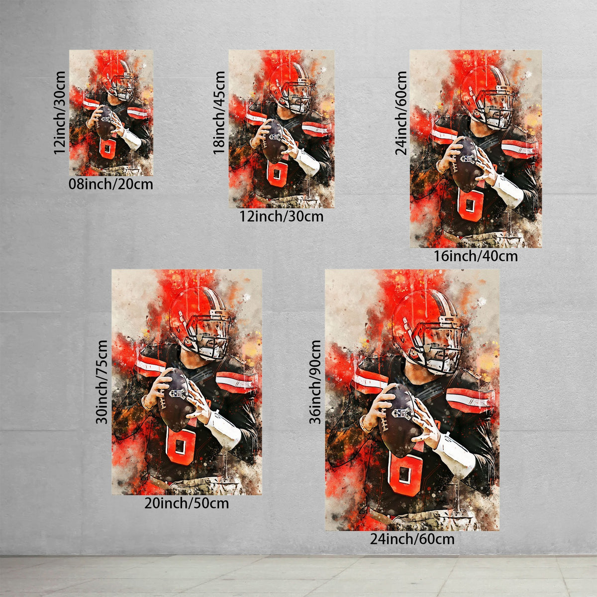 Baker Mayfield Celebrity Sports Art Poster School Dining Room Decoration 10 Canvas Wall Art Poster Decor Gift
