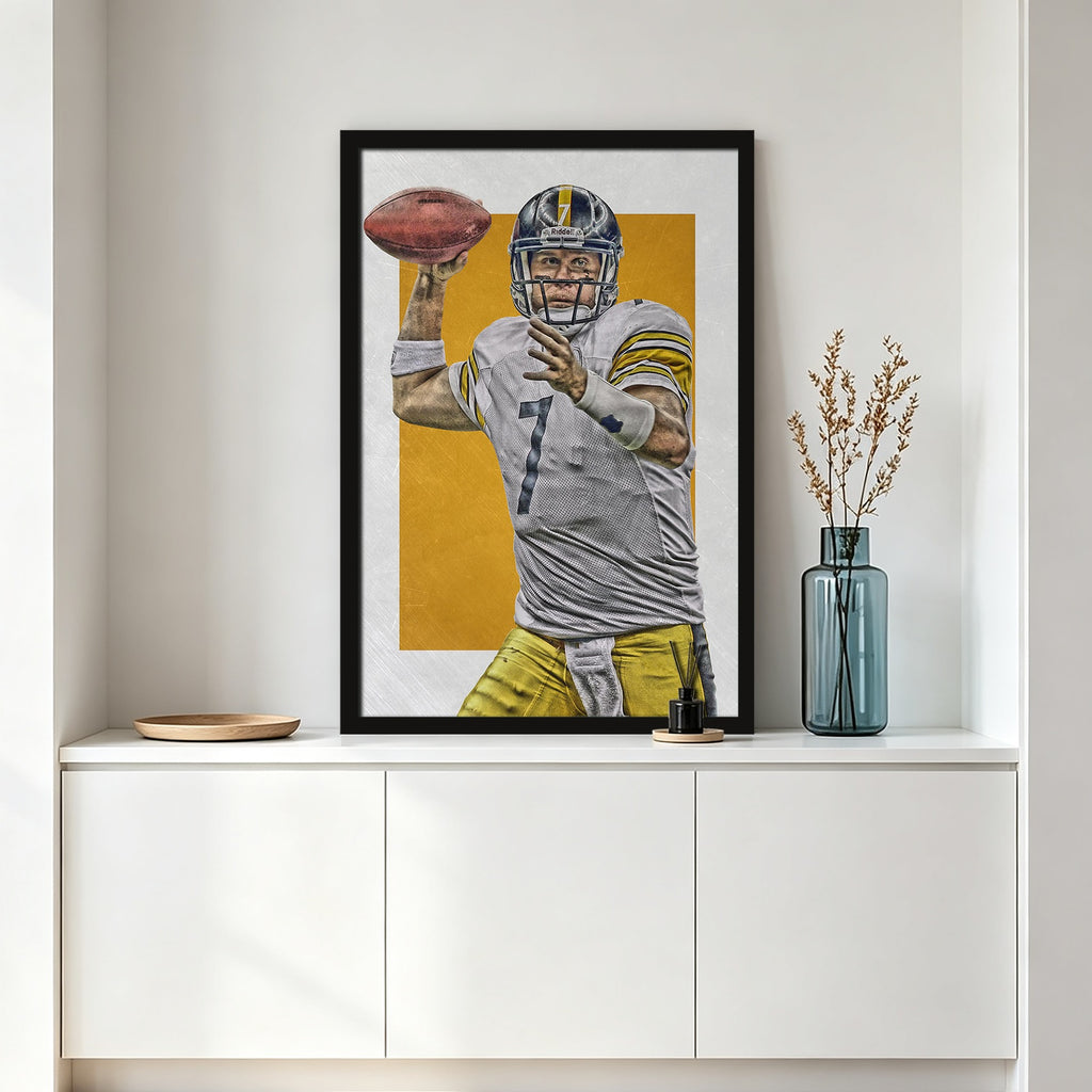 Ben Roethlisberger Sports Celebrity Art Deco Poster 1 Canvas Wall Art Poster Decor Gift
