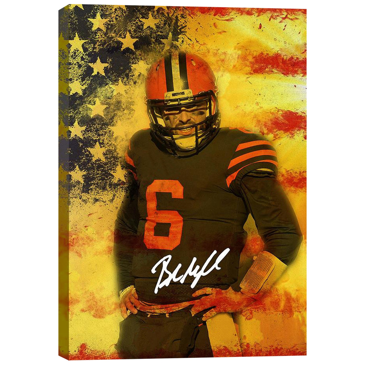 Baker Mayfield Sports Celebrity Art Deco Poster 4 Canvas Wall Art Poster Decor Gift