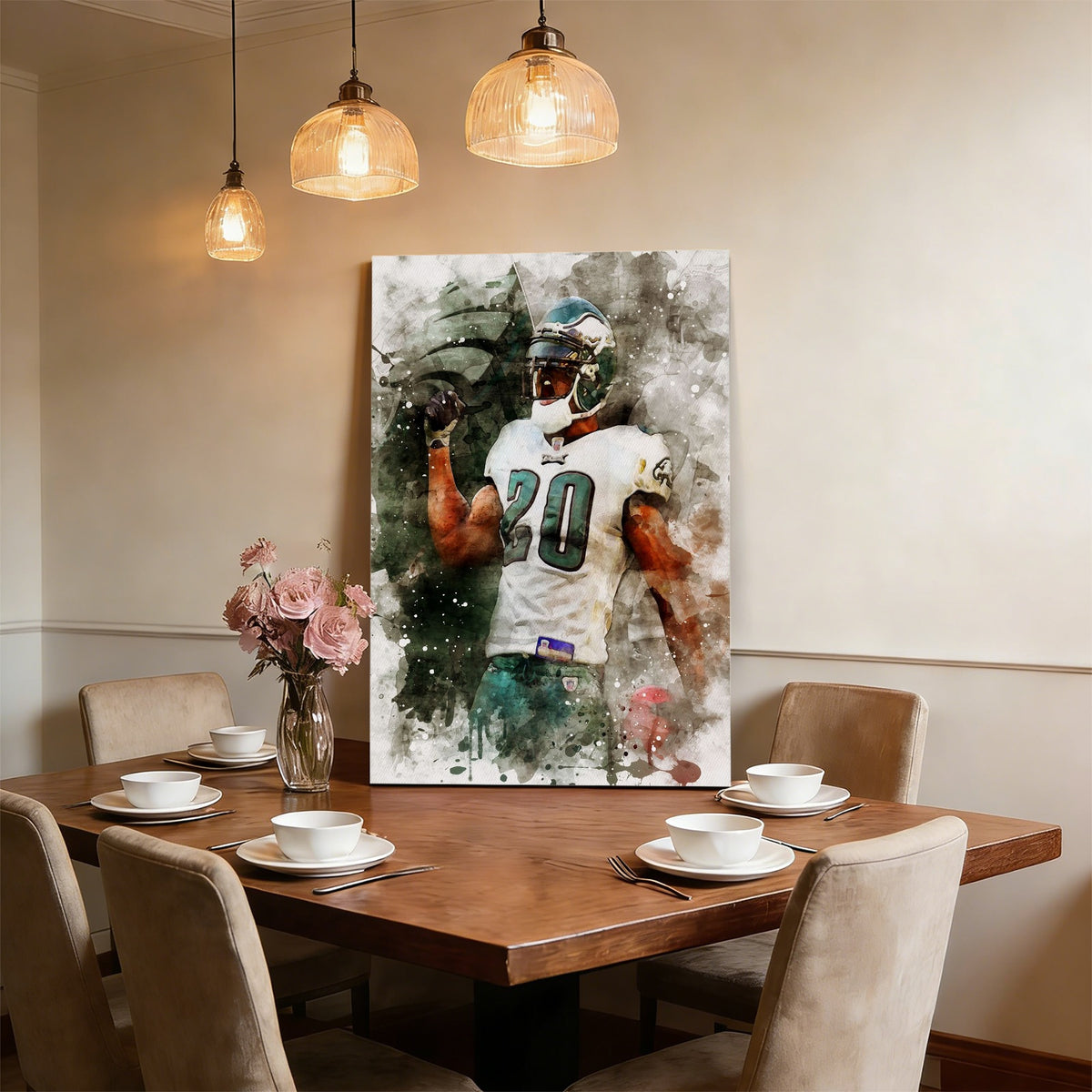Brian Dawkins Art Poster 4 Canvas Wall Art Poster Decor Gift