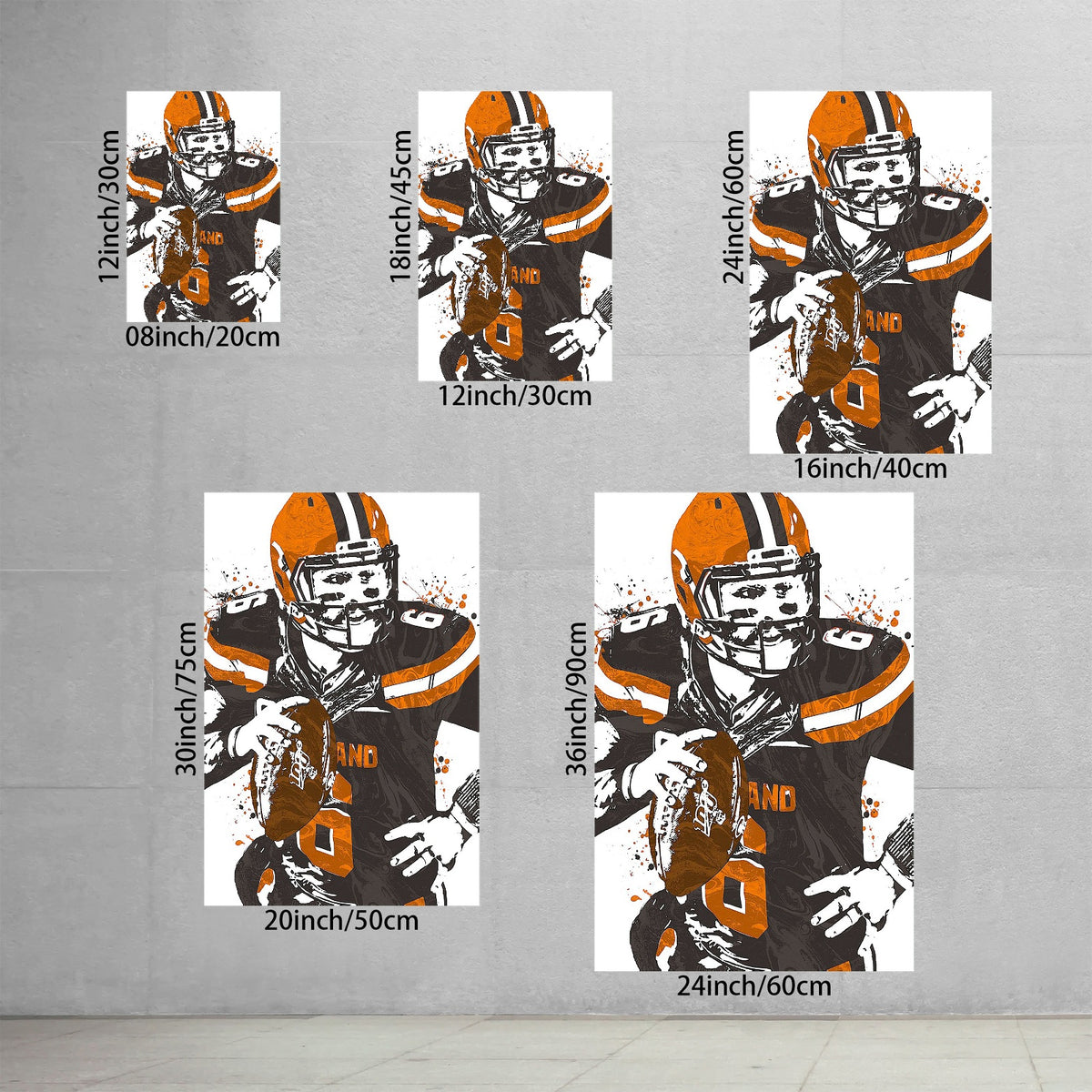 Baker Mayfield Celebrity Sports Art Poster School Dining Room Decoration 7 Canvas Wall Art Poster Decor Gift