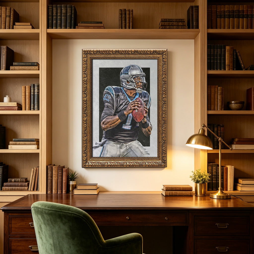 Cam Newton Sports Celebrity Art Deco Poster 6 Canvas Wall Art Poster Decor Gift