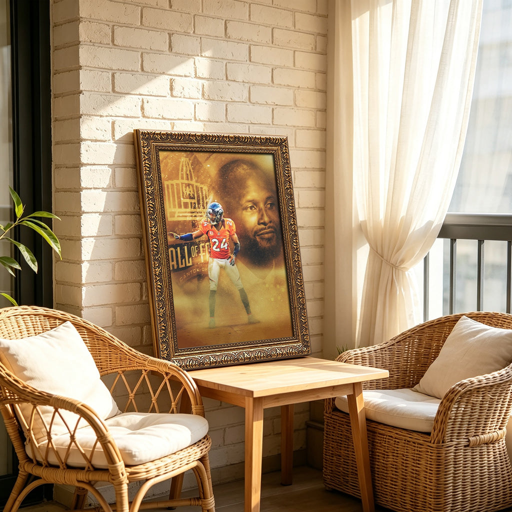 Champ Bailey Art Sports Decorative Poster School Dormitory 4 Canvas Wall Art Poster Decor Gift