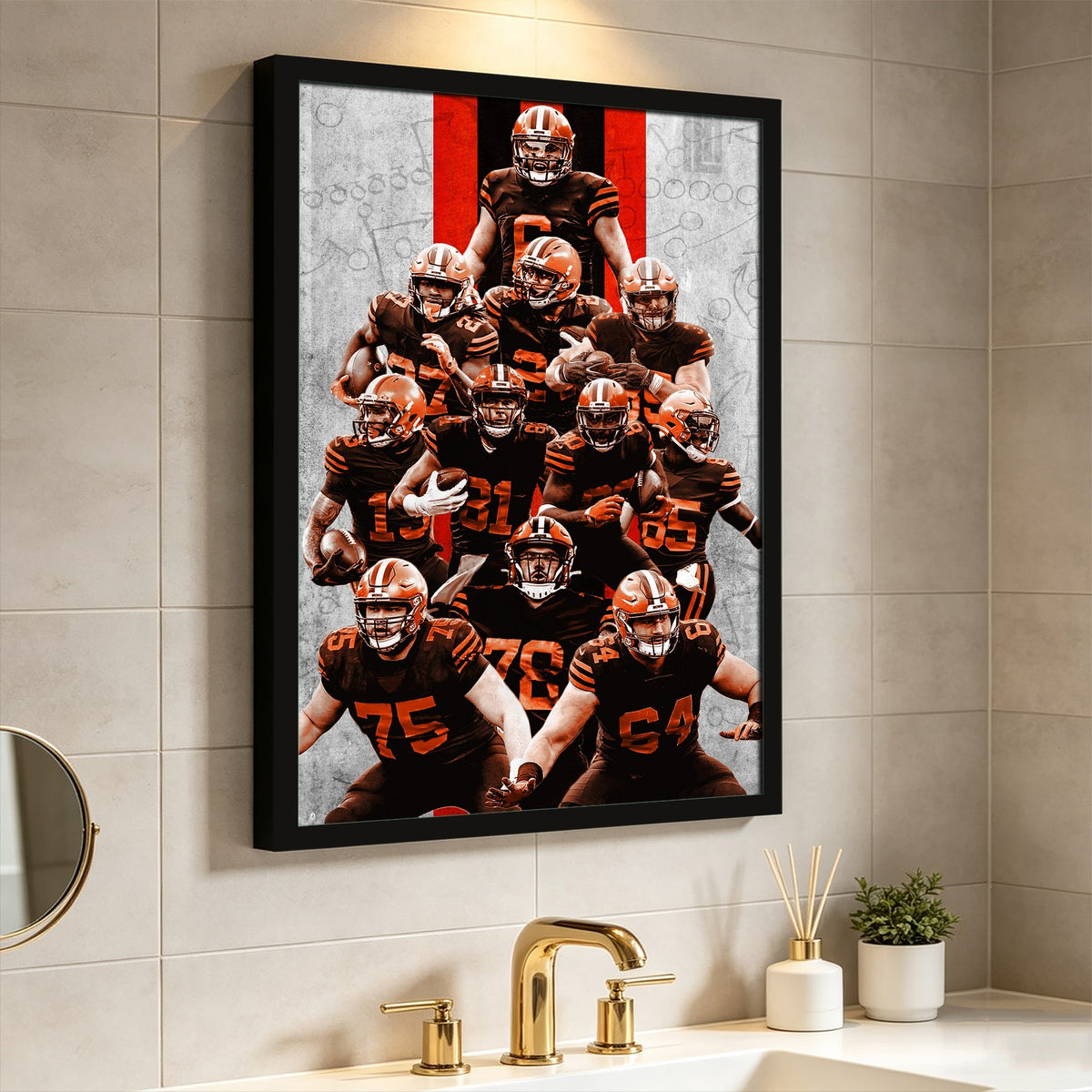 Baker Mayfield Sports Celebrity Art Deco Poster 9 Canvas Wall Art Poster Decor Gift