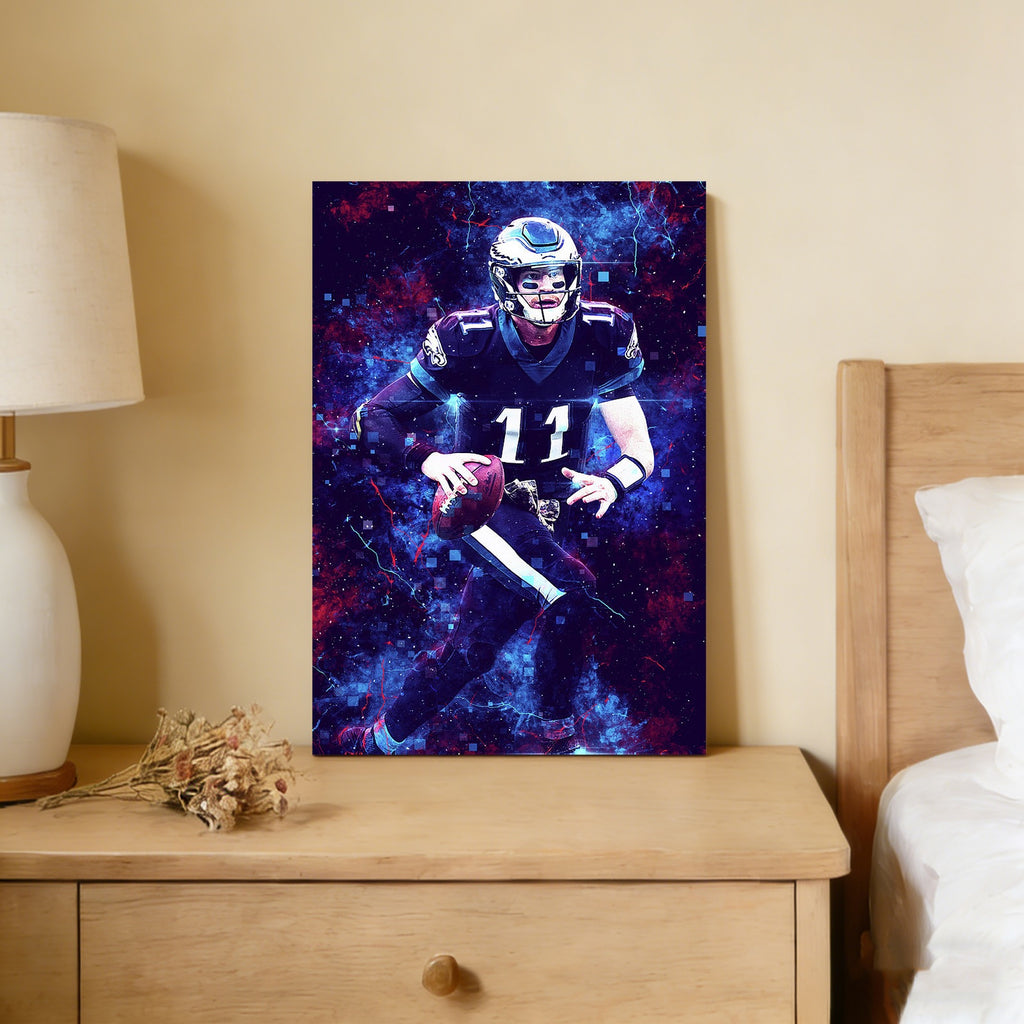 Carson Wentz Sports Celebrity Art Deco Poster 3 Canvas Wall Art Poster Decor Gift