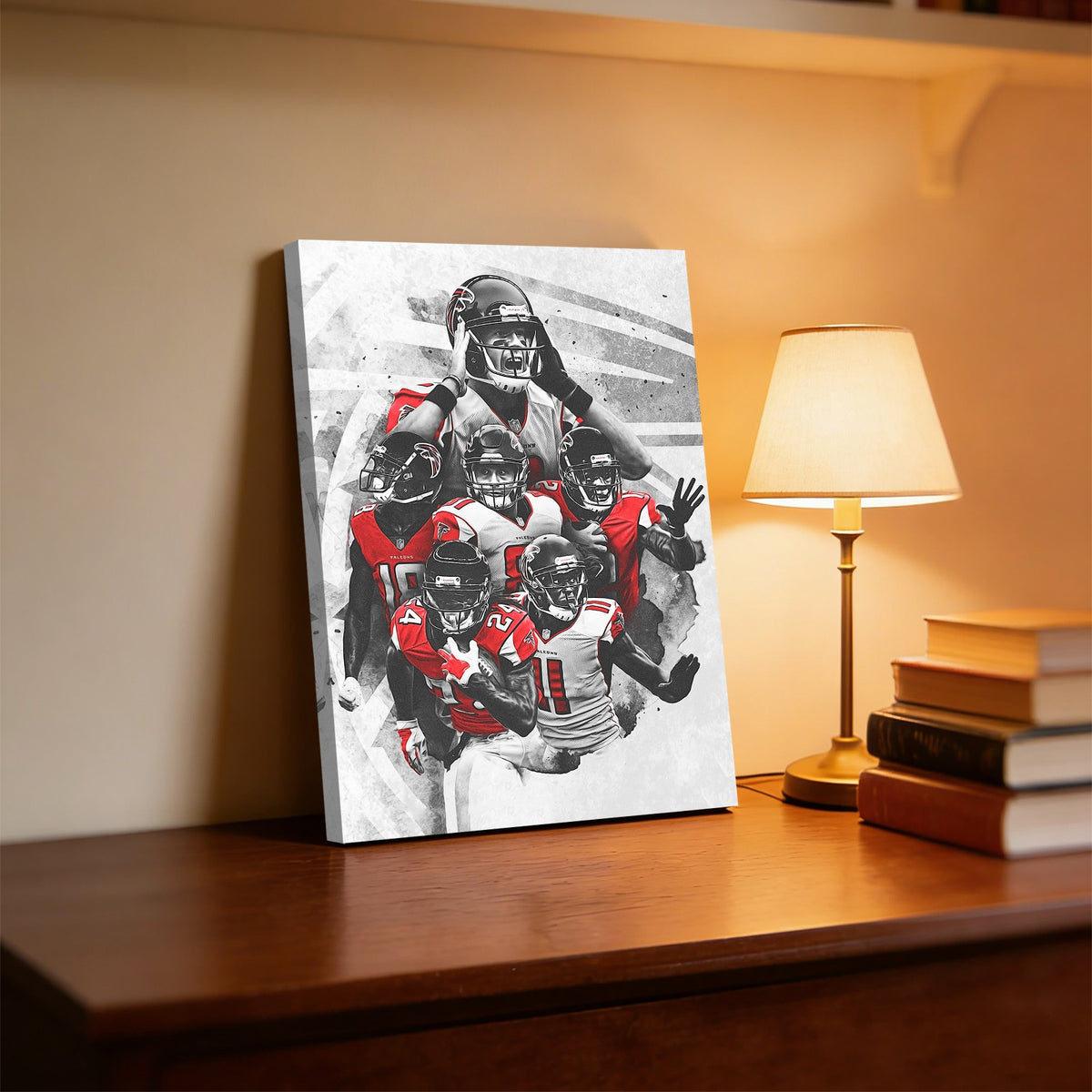 Calvin Ridley Austin Hooper Mohamed Sanu Sr Matt Ryan Celebrity Sports Art Poster School Dining Room Decoration 2 Canvas Wall Art Poster Decor Gift