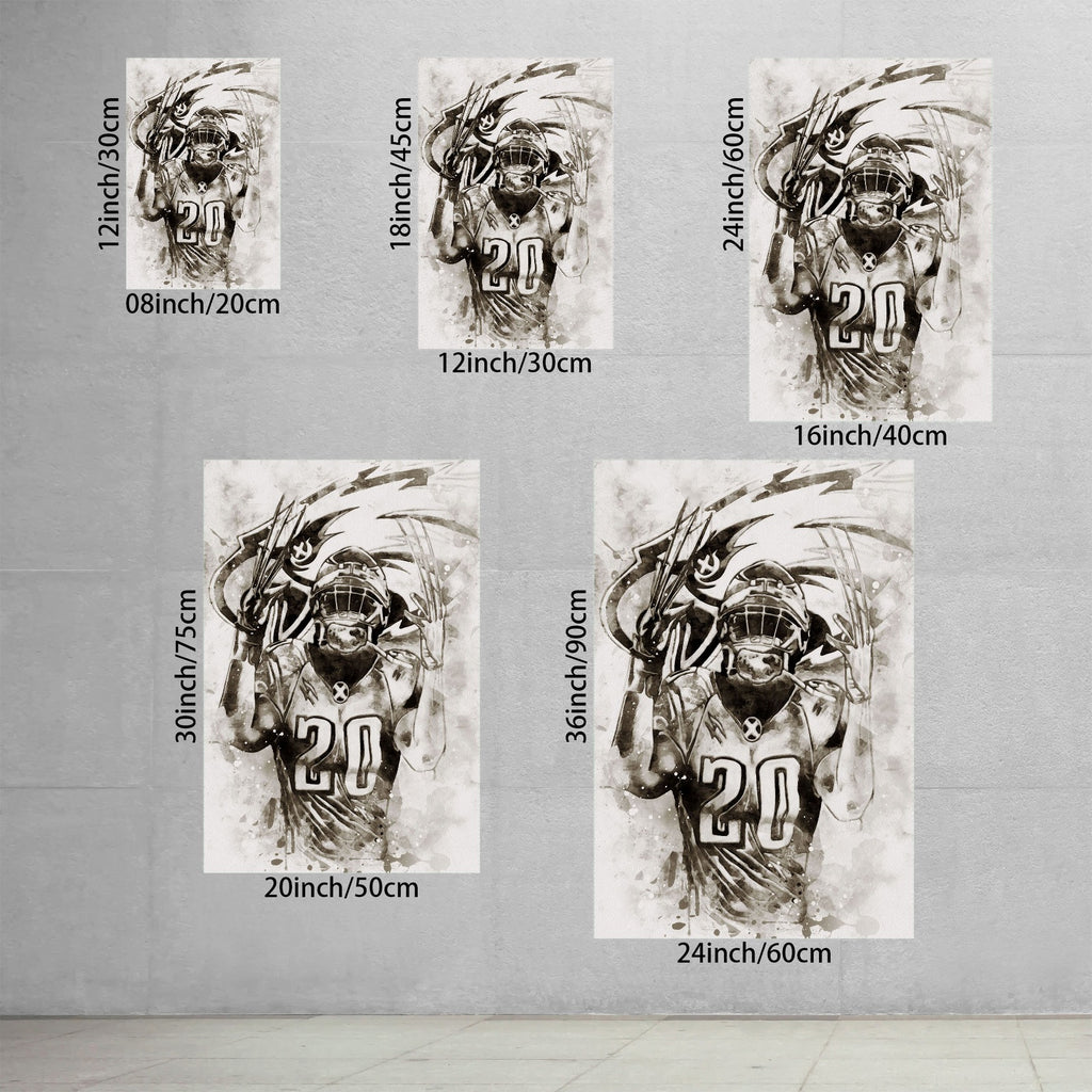 Brian Dawkins Art Poster 5 Canvas Wall Art Poster Decor Gift