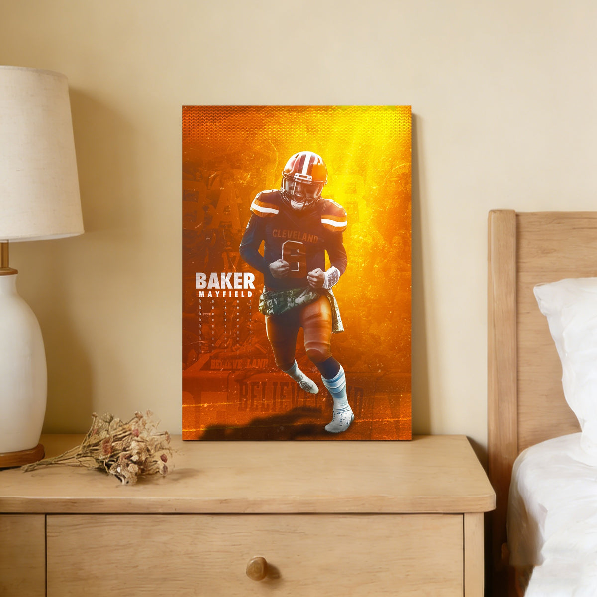 Baker Mayfield Sports Celebrity Art Deco Poster 8 Canvas Wall Art Poster Decor Gift