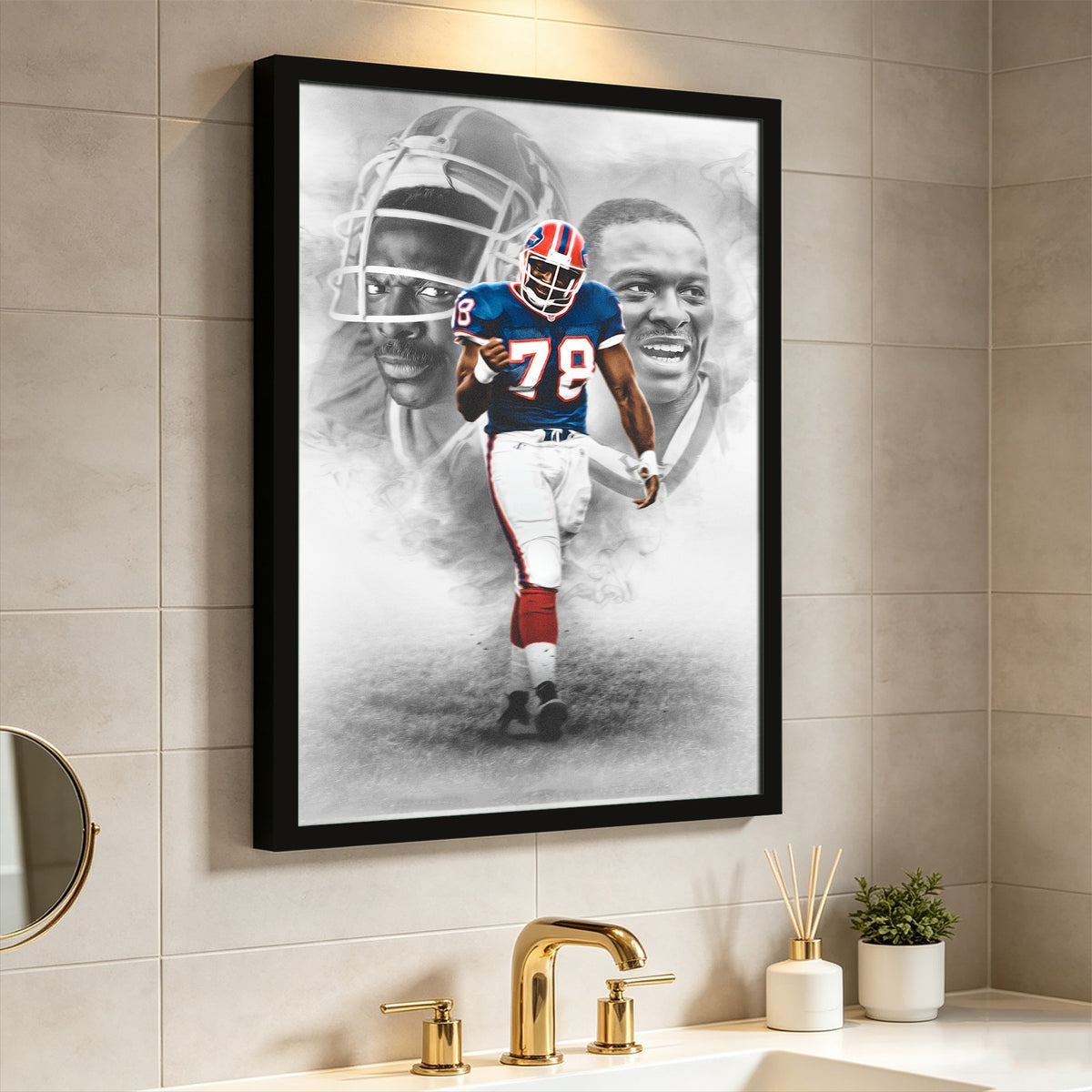 Bruce Smith Celebrity Sports Art Poster School Dining Room Decoration 0 Canvas Wall Art Poster Decor Gift