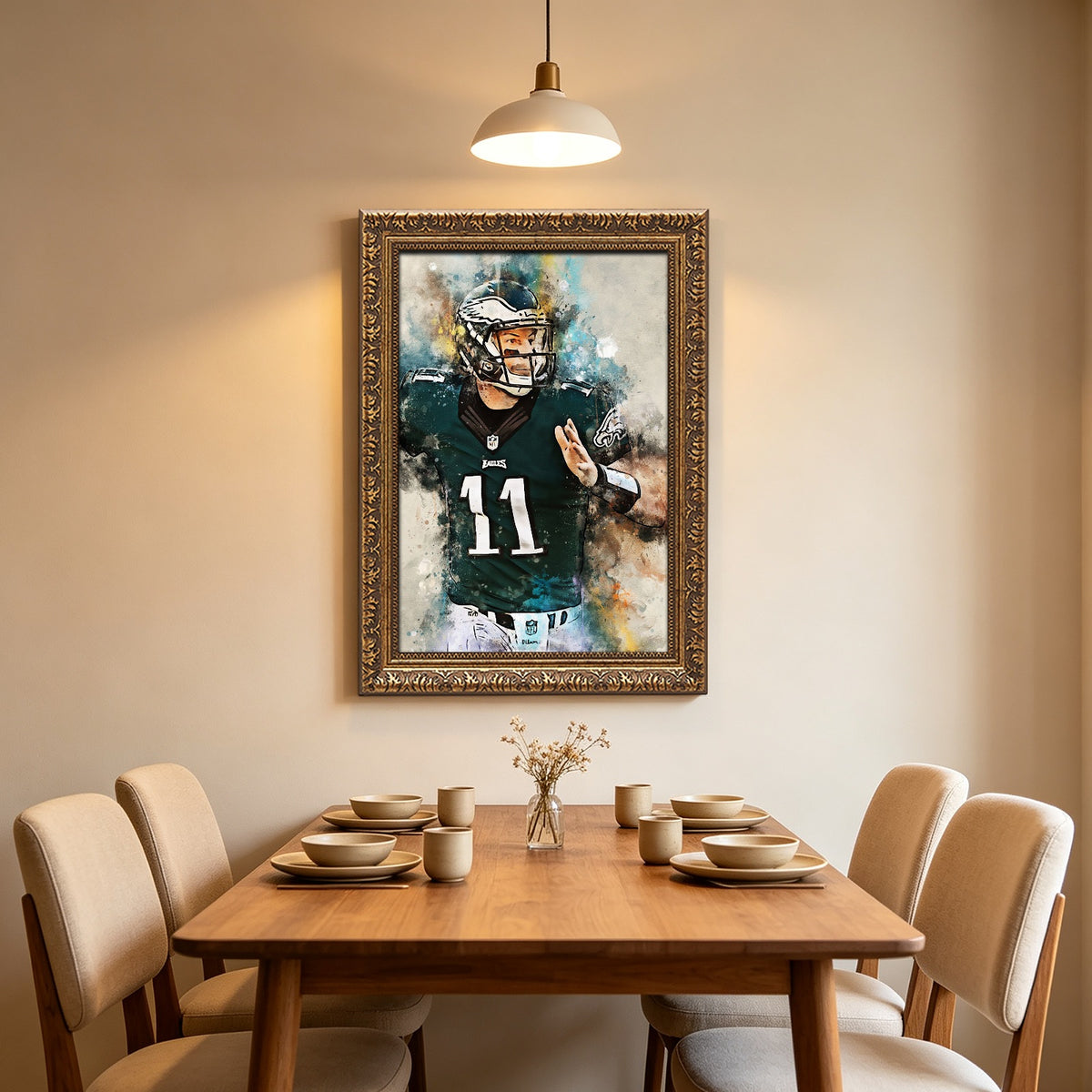 Carson Wentz Celebrity Sports Art Poster School Dining Room Decoration 2 Canvas Wall Art Poster Decor Gift
