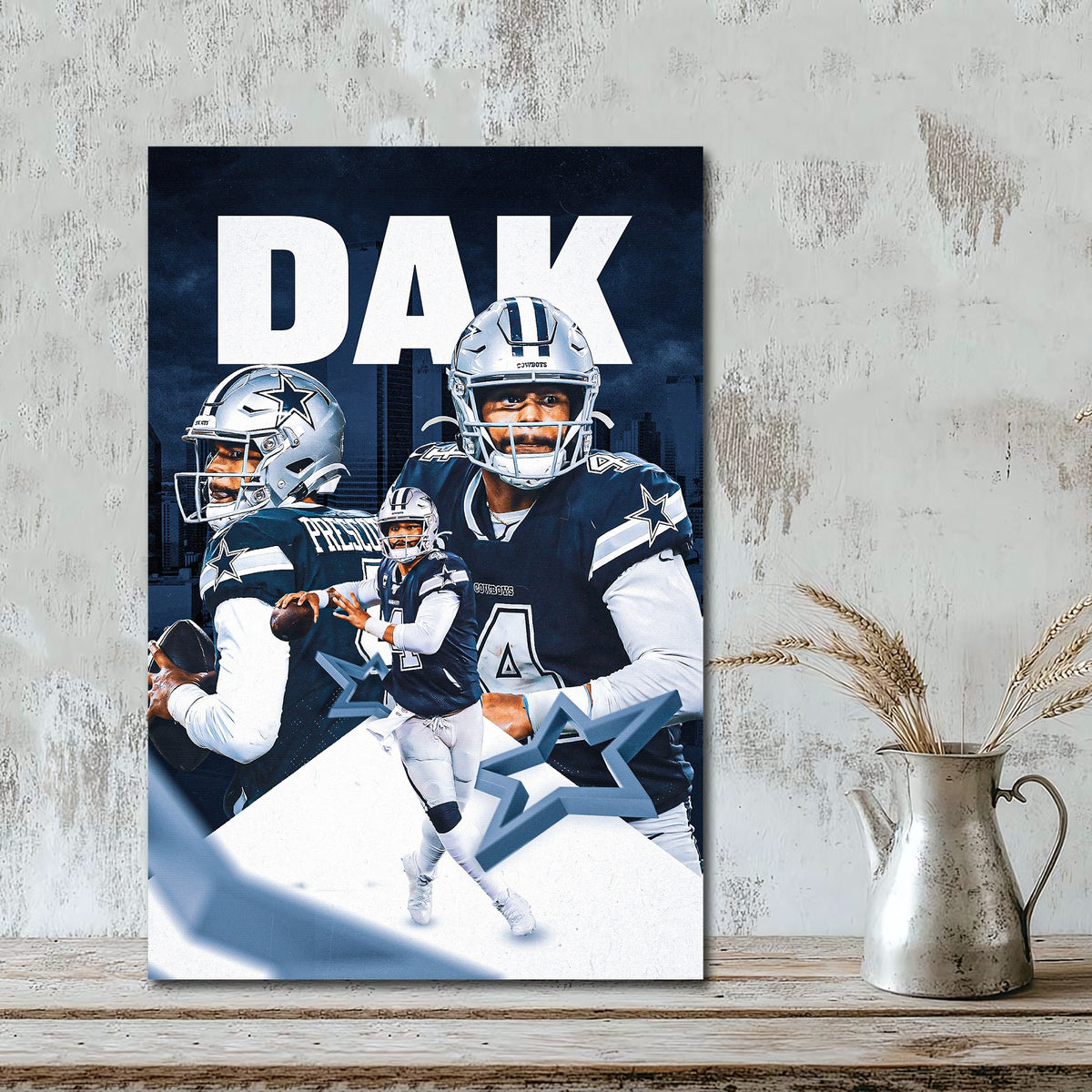 Dak Prescott Sports Celebrity Art Deco Poster 6 Canvas Wall Art Poster Decor Gift