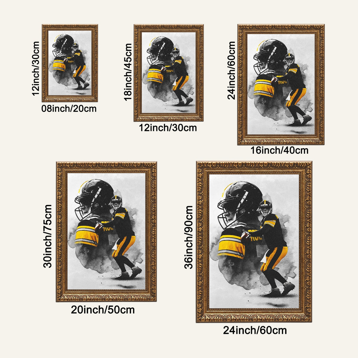 Ben Roethlisberger Art Sports Decorative Poster School Dormitory 4 Canvas Wall Art Poster Decor Gift