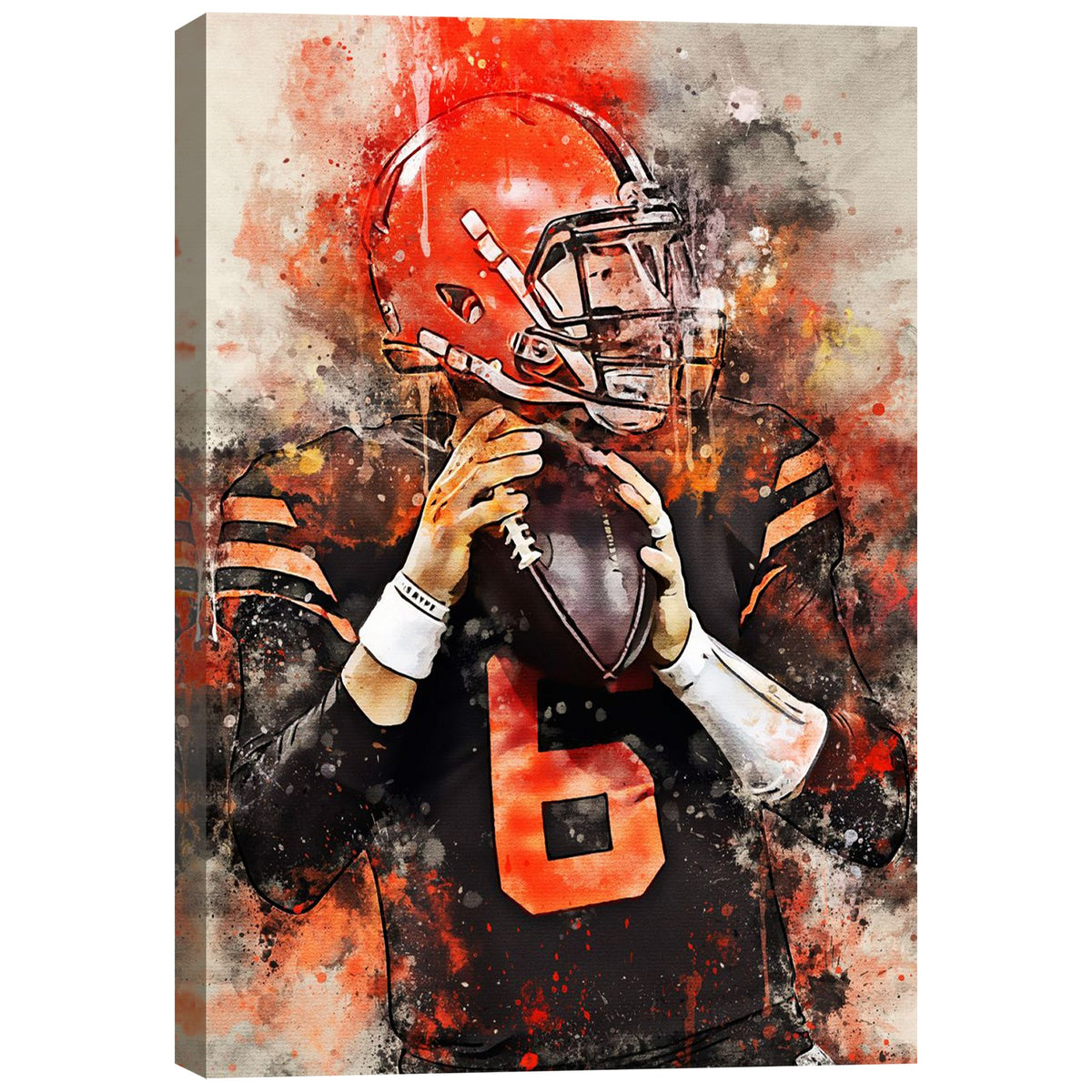 Baker Mayfield Celebrity Sports Art Poster School Dining Room Decoration 3 Canvas Wall Art Poster Decor Gift