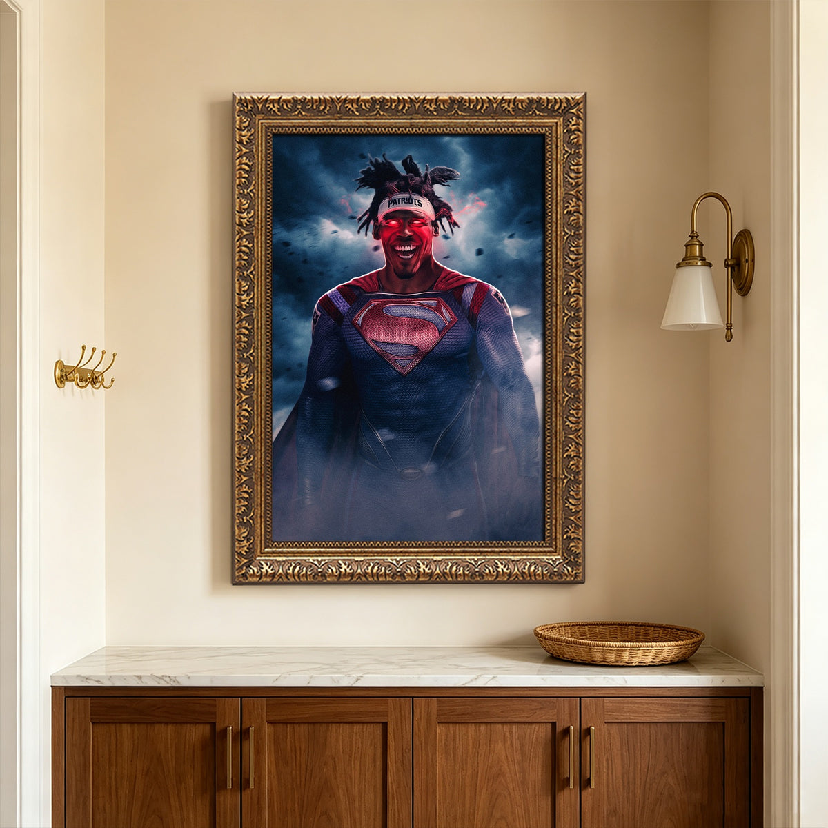 Cam Newton Art Sports Decorative Poster School Dormitory 4 Canvas Wall Art Poster Decor Gift