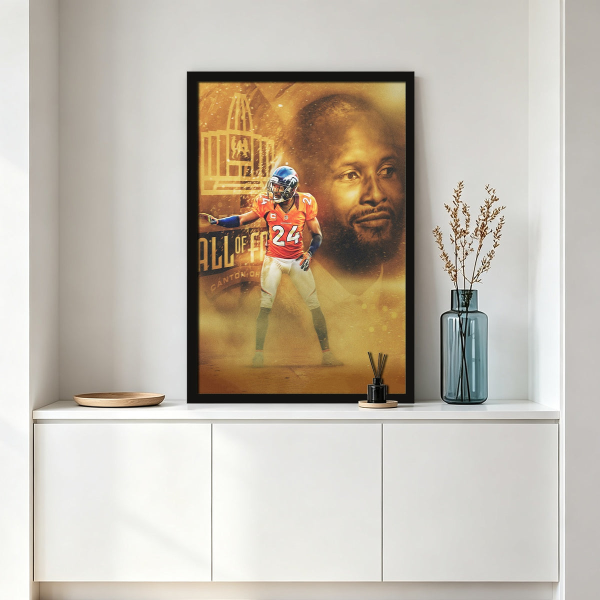 Champ Bailey Art Sports Decorative Poster School Dormitory 4 Canvas Wall Art Poster Decor Gift