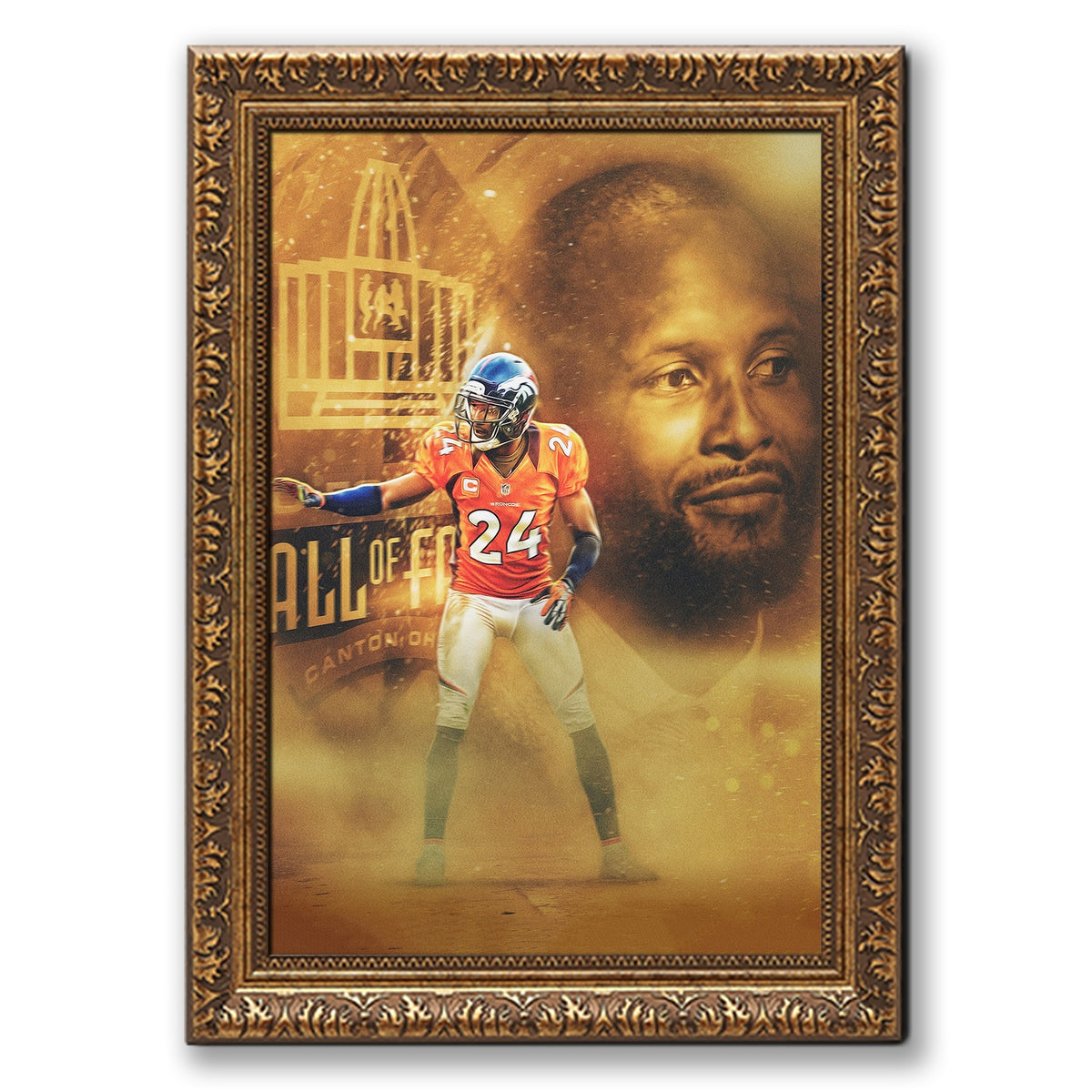 Champ Bailey Art Sports Decorative Poster School Dormitory 4 Canvas Wall Art Poster Decor Gift