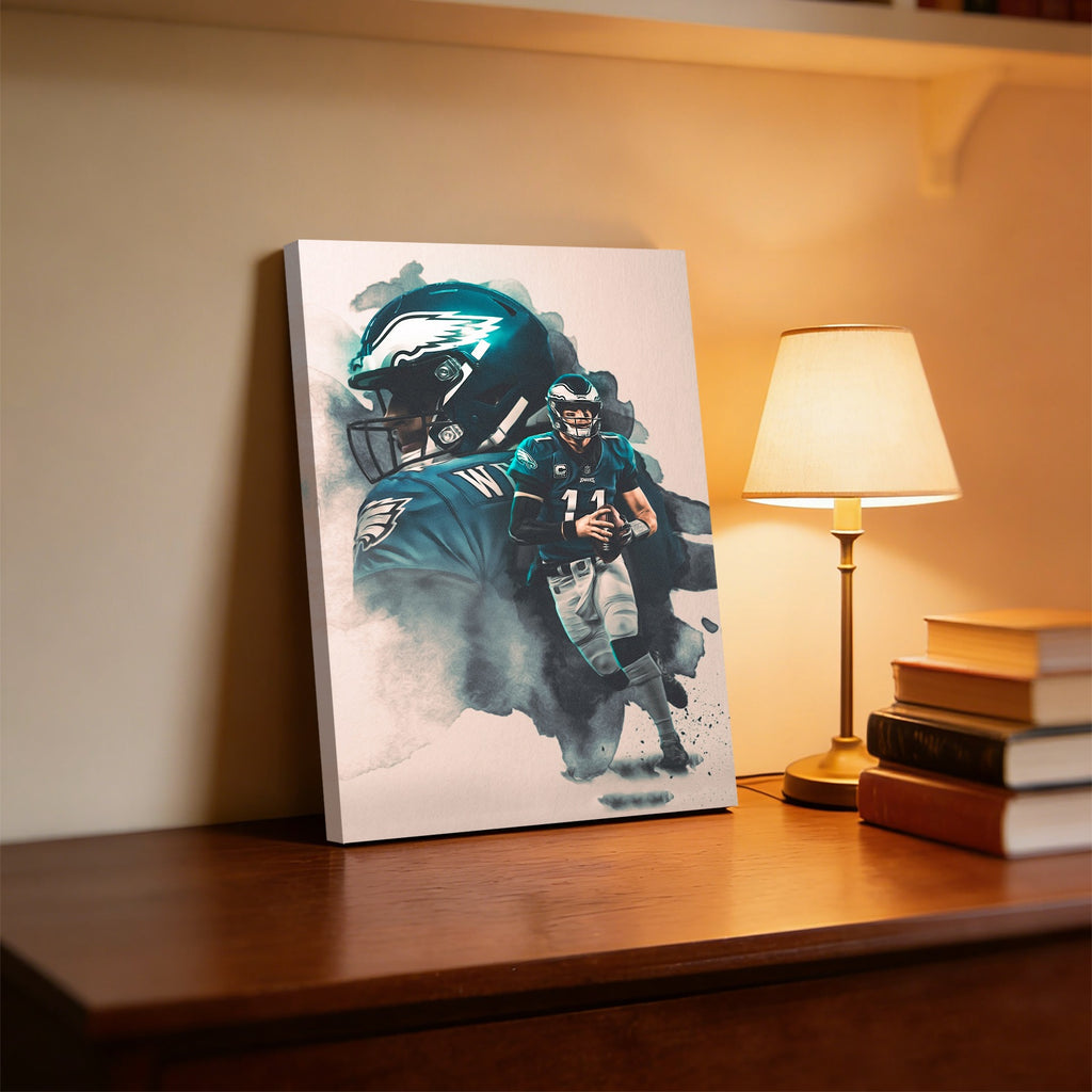 Carson Wentz Art Sports Decorative Poster School Dormitory 3 Canvas Wall Art Poster Decor Gift