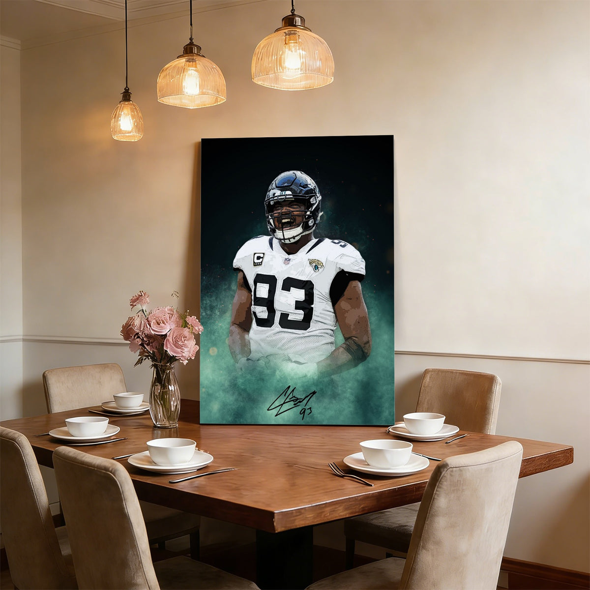 Calais Campbell Celebrity Sports Art Poster School Dining Room Decoration 7 Canvas Wall Art Poster Decor Gift