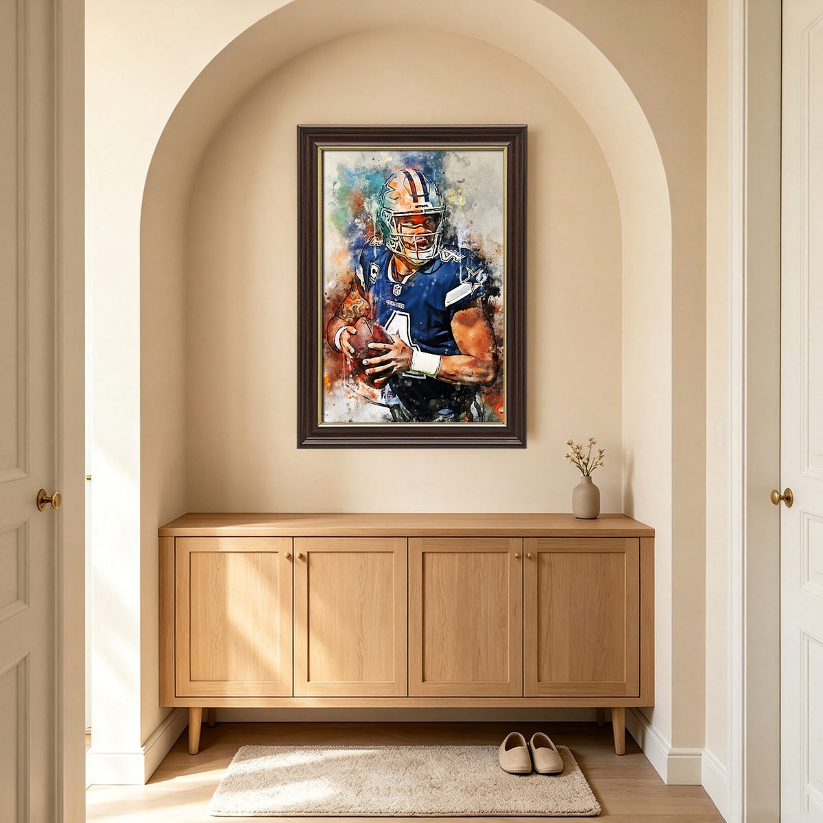 Dak Prescott Celebrity Sports Art Poster School Dining Room Decoration 2 Canvas Wall Art Poster Decor Gift