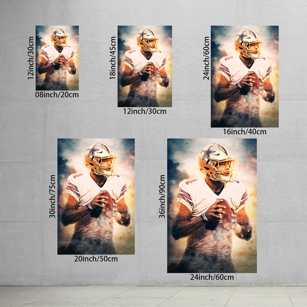 Dak Prescott Celebrity Sports Art Poster School Dining Room Decoration 8 Canvas Wall Art Poster Decor Gift