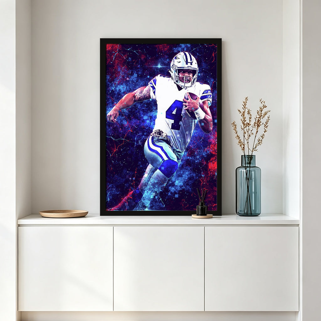 Dak Prescott Sports Celebrity Art Deco Poster 1 Canvas Wall Art Poster Decor Gift